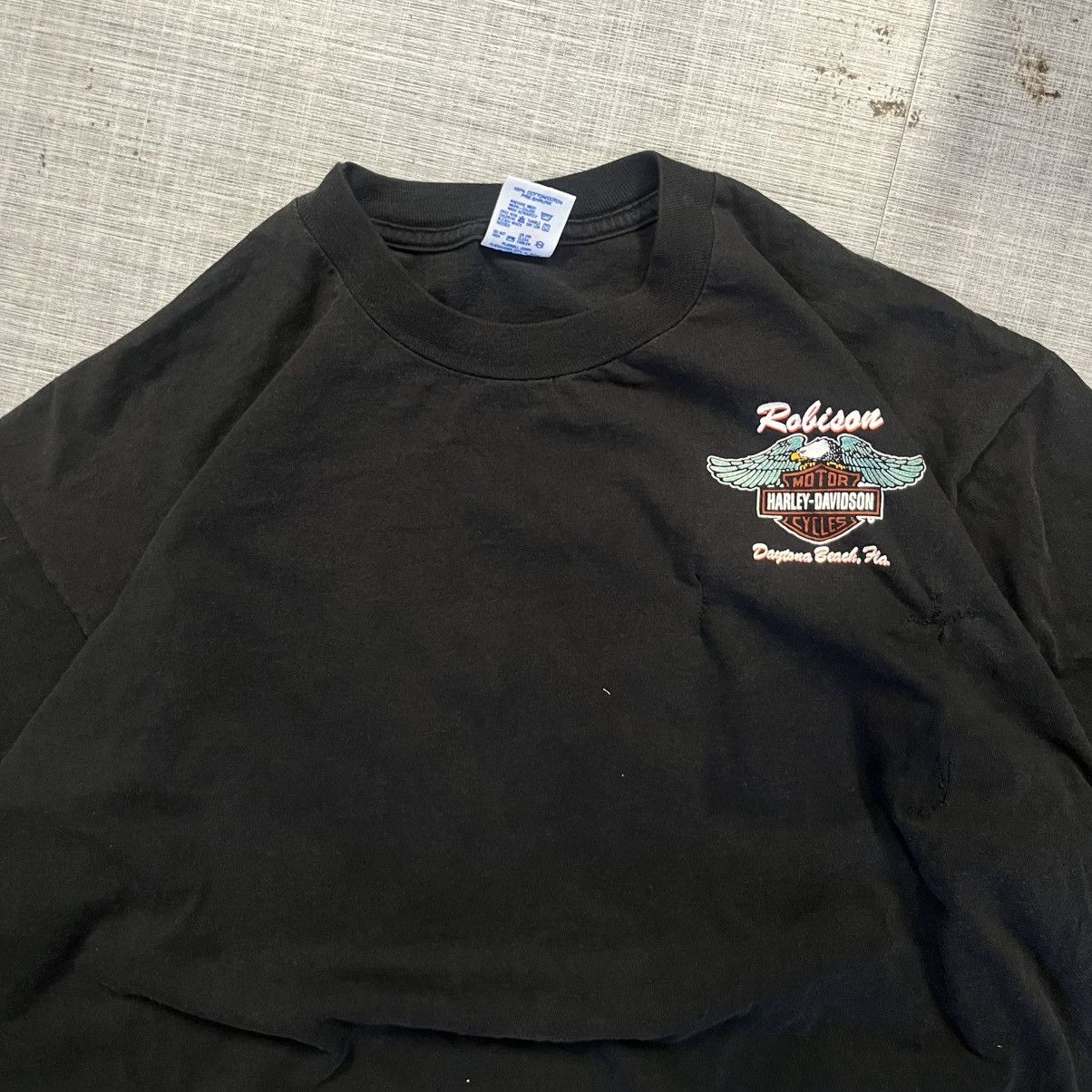 Harley Davidson × Vintage VTG 90s Harley Davidson Daytona Beach Single Stitch Size US XL / EU 56 / 4 - 2 Thumbnail