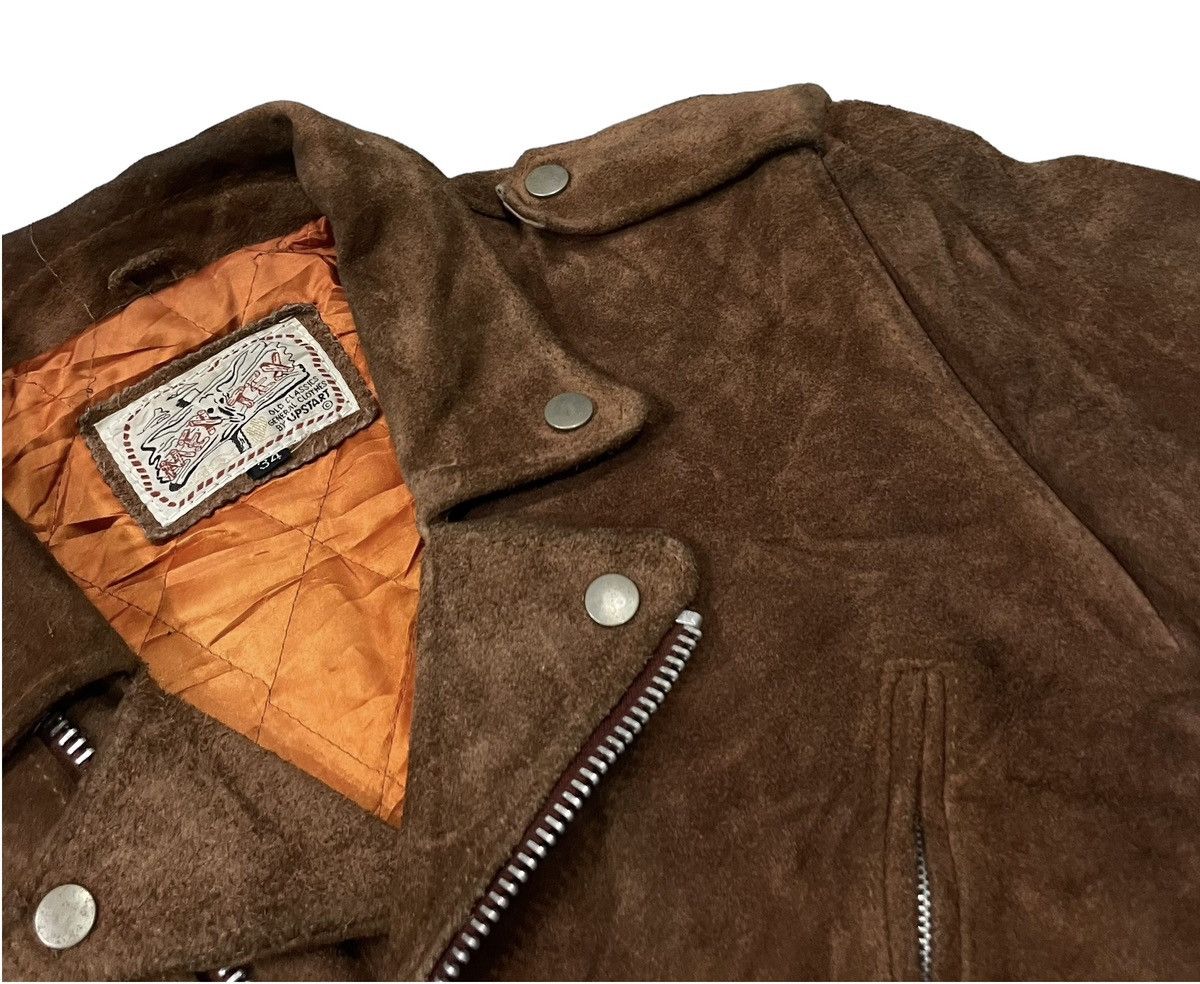 Schott Vintage Mextex Double Collar Biker Suede Leather Jacket Size US S / EU 44-46 / 1 - 8 Thumbnail