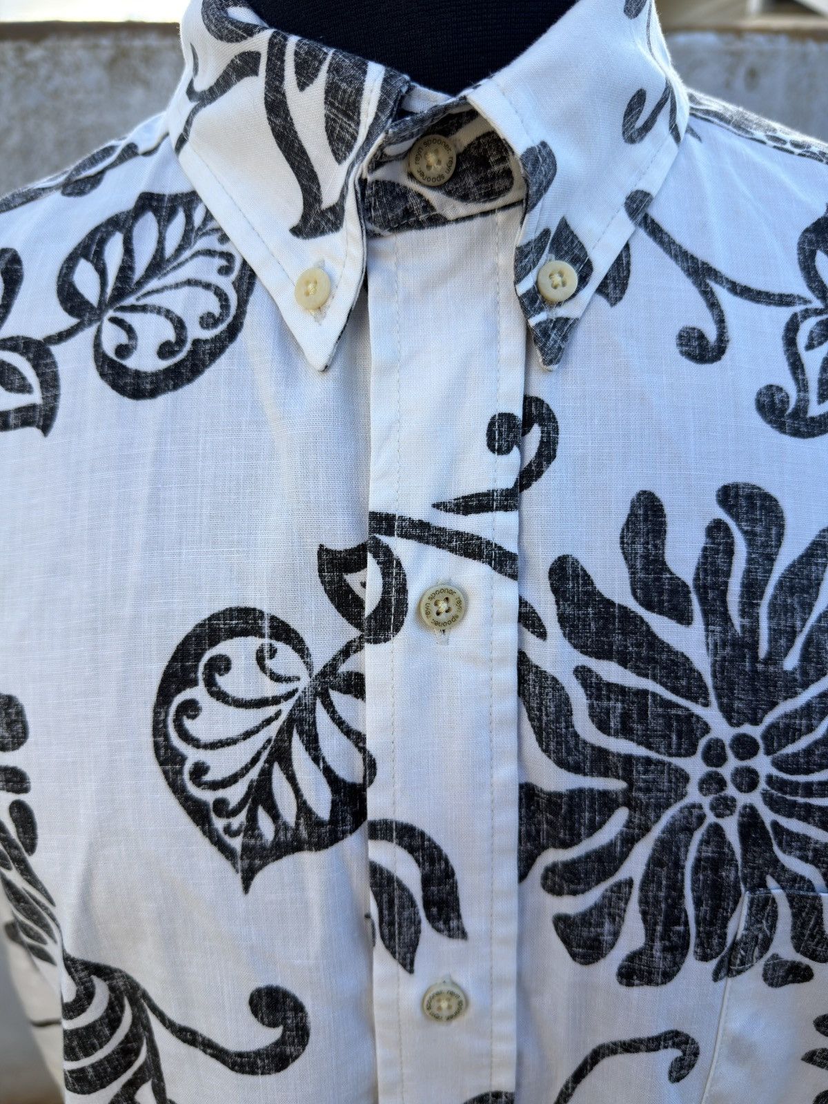 Reyn Spooner Reyn Spooner Classic Fit Hawaiian White/Black Men's L Size US L / EU 52-54 / 3 - 3 Thumbnail