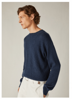 Loro Piana o1srvl11e0424 Girocollo Rapallo Sweatshirt in Navy Size US L / EU 52-54 / 3 - 3 Thumbnail