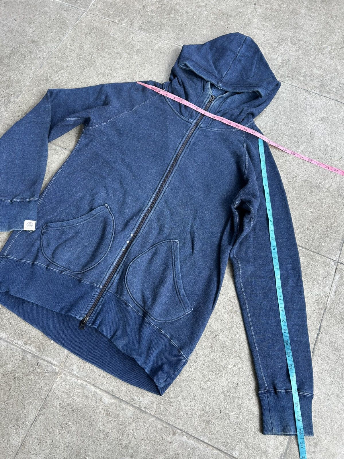 Momotaro Jeans Momotaro Jeans Indigo-dyed Full-zip Hiodie Size US XXL / EU 58 / 5 - 11 Thumbnail