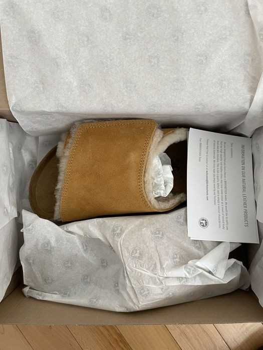 Stussy Birkenstock Solana Shearling Slide | Grailed