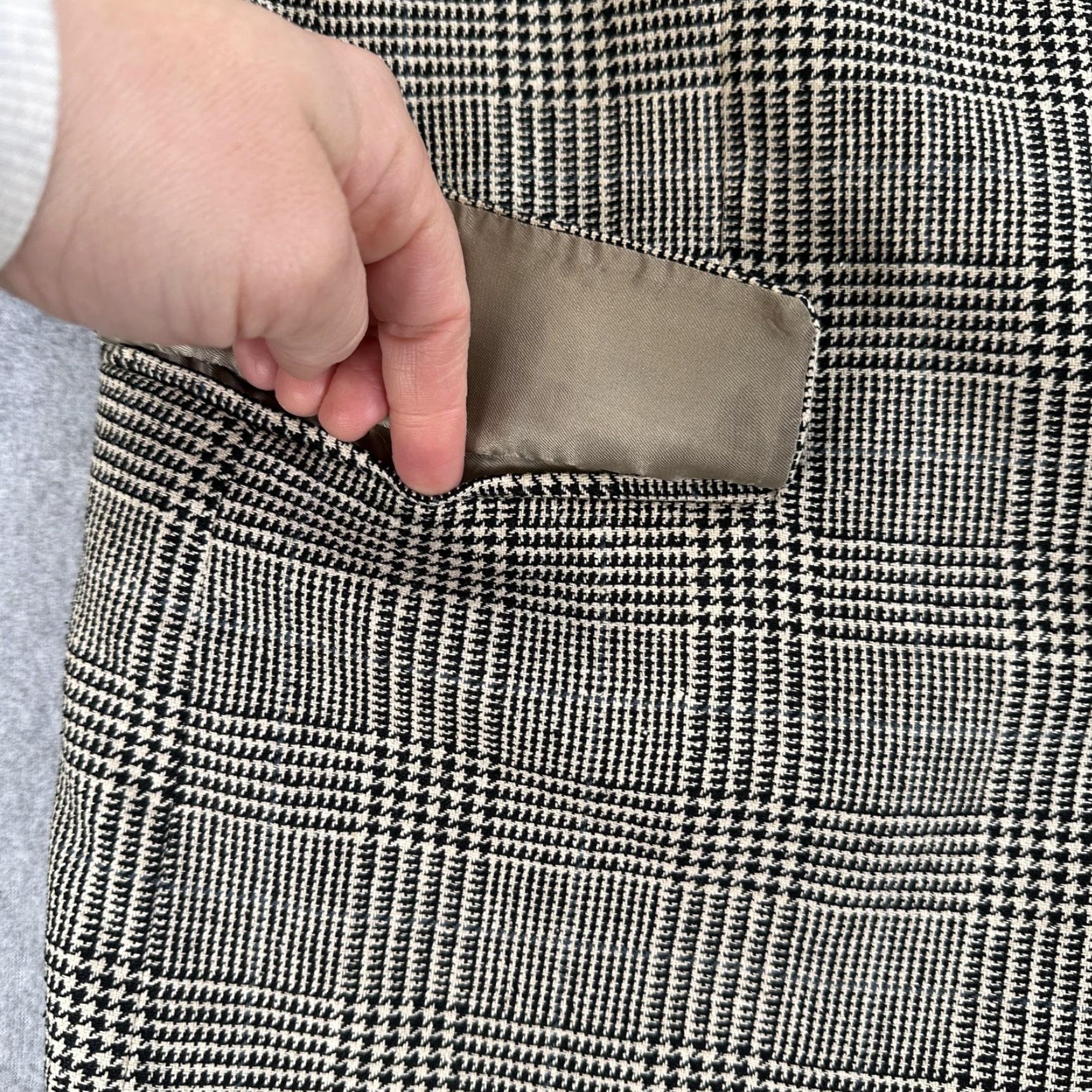 Ralph Lauren Ralph Lauren Sport Coat Jacket Men L Beige Check Two-Button Blazer 2 Piece Notch Lapel Canada Size 42R - 3 Thumbnail