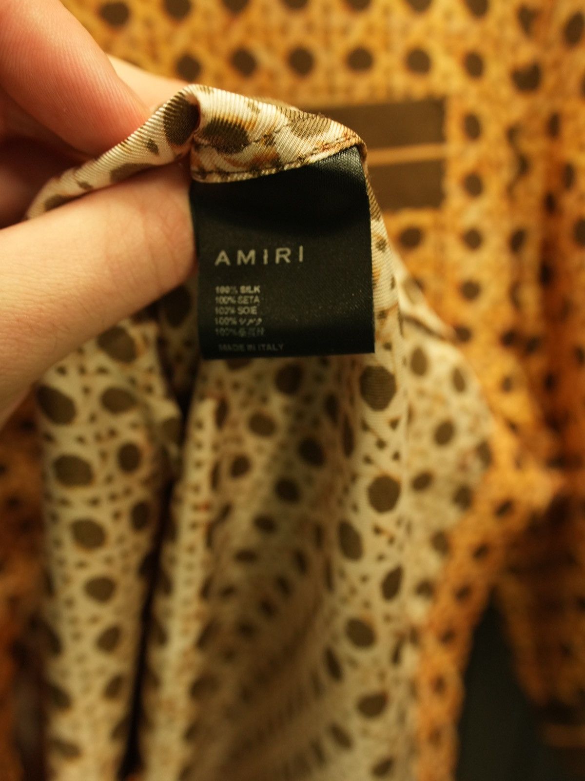 Amiri Amiri Weave Pattern Silk Shirt Size US S / EU 44-46 / 1 - 11 Thumbnail