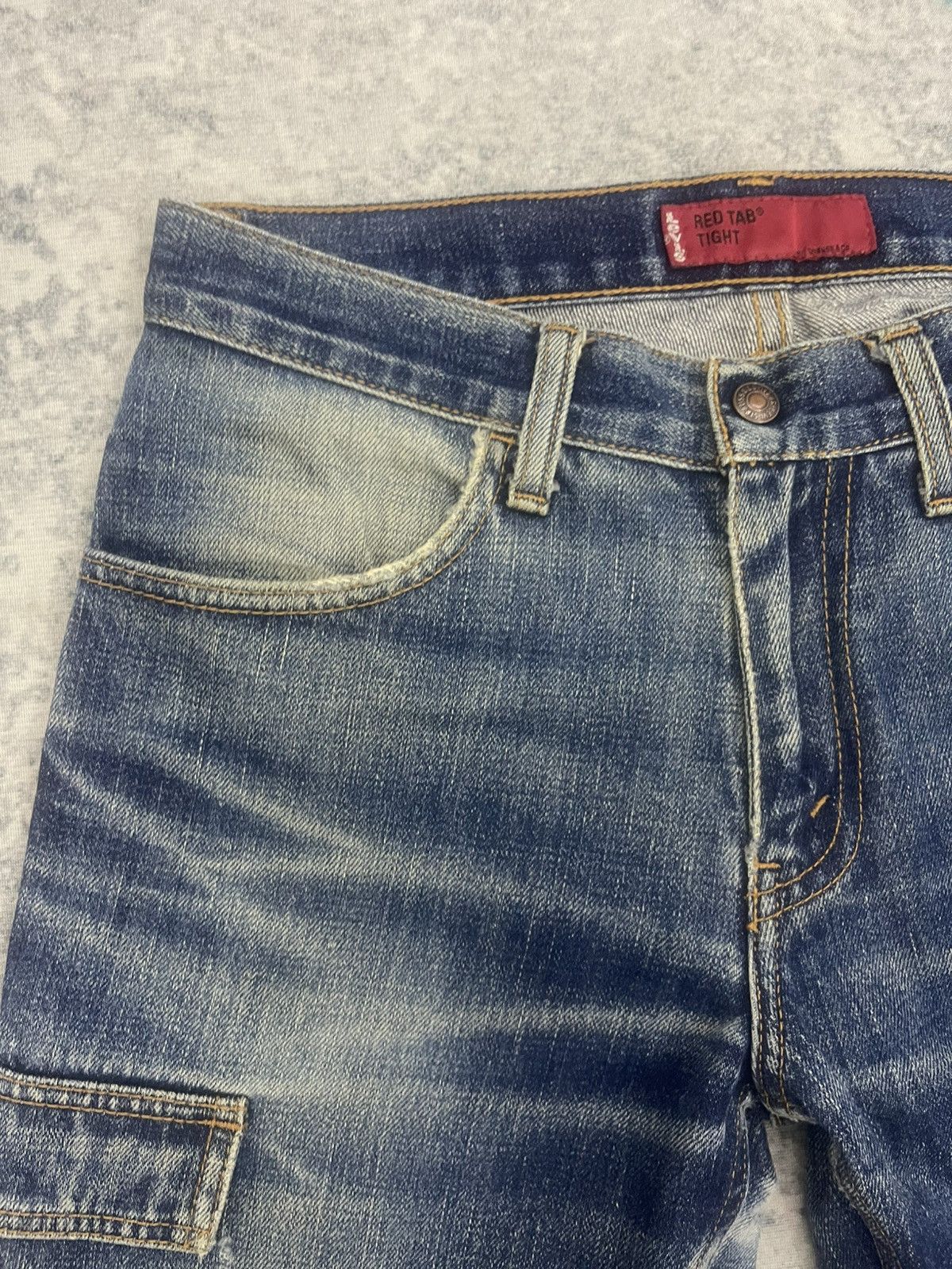 Levi's Vintage Levi's Red Tab "Tight" Denim Cargo Pants Size US 30 / EU 46 - 6 Thumbnail
