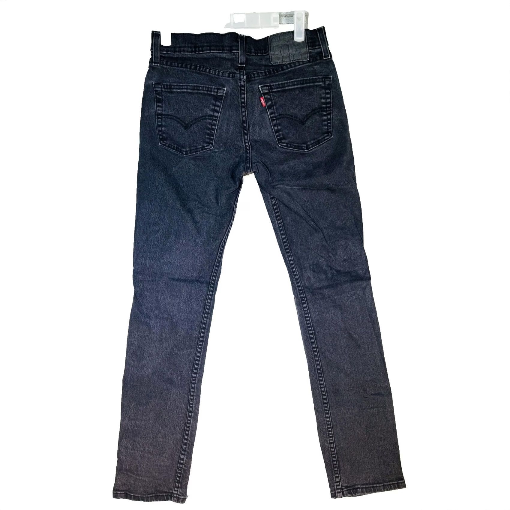 Levi's Levi's 511 Jeans Mens 29x32 Black Charcoal Wash Slim Skinny Zip Fly Denim Distressed Pockets 5-Pocket Size US 29 - 2 Thumbnail