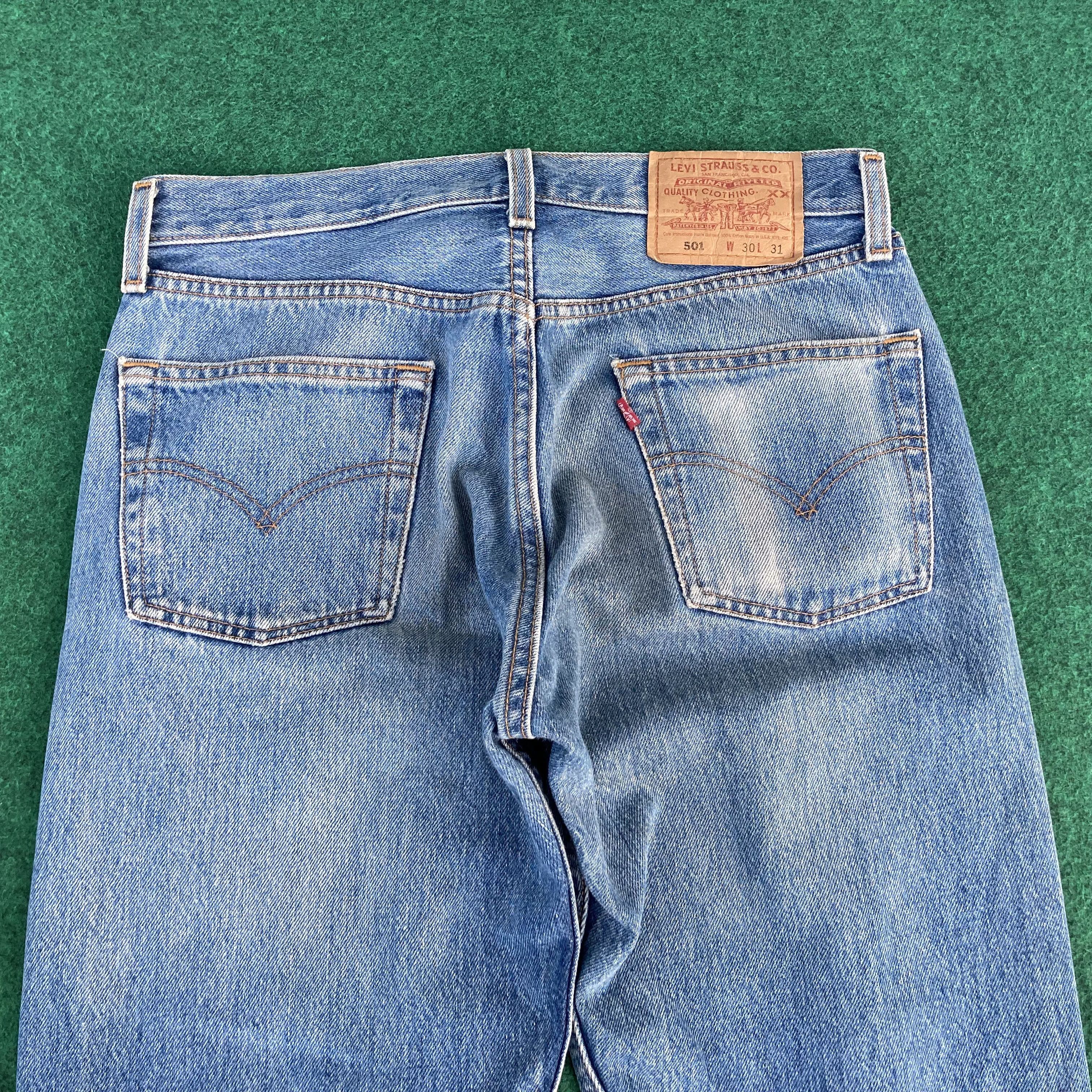 Levi's × Vintage Vtg Levis 501 Faded Blue Sz 30 Punk Grunge Jeans Size US 30 / EU 46 - 13 Thumbnail