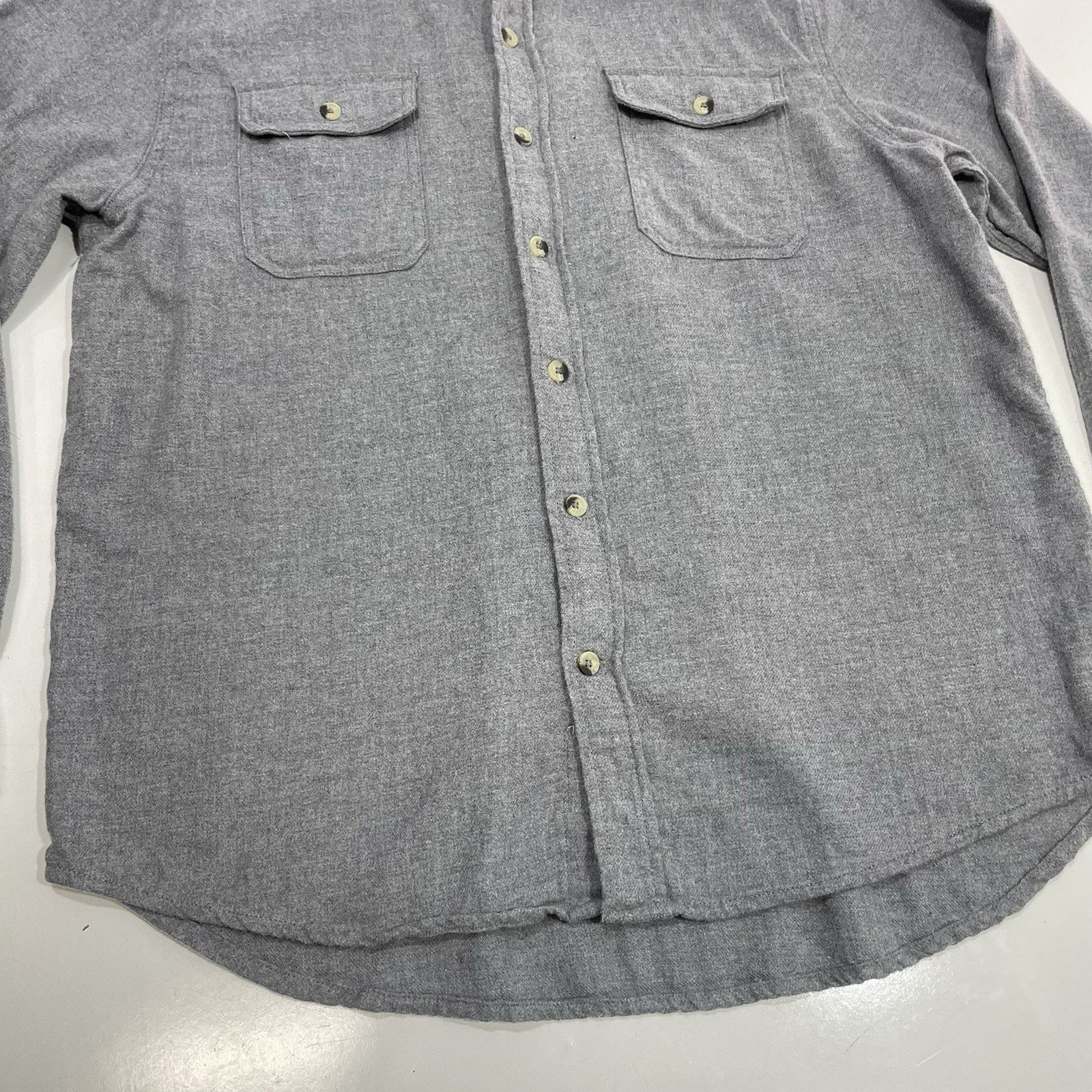 Woolrich Woolen Mills Woolrich Men’s Gray Heather Cotton Flannel Button Shirt L Size US L / EU 52-54 / 3 - 2 Thumbnail