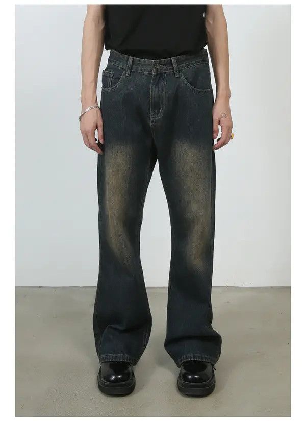 VIBE Retro all-match casual loose straight flared washed jeans Size US 32 / EU 48 - 7 Thumbnail