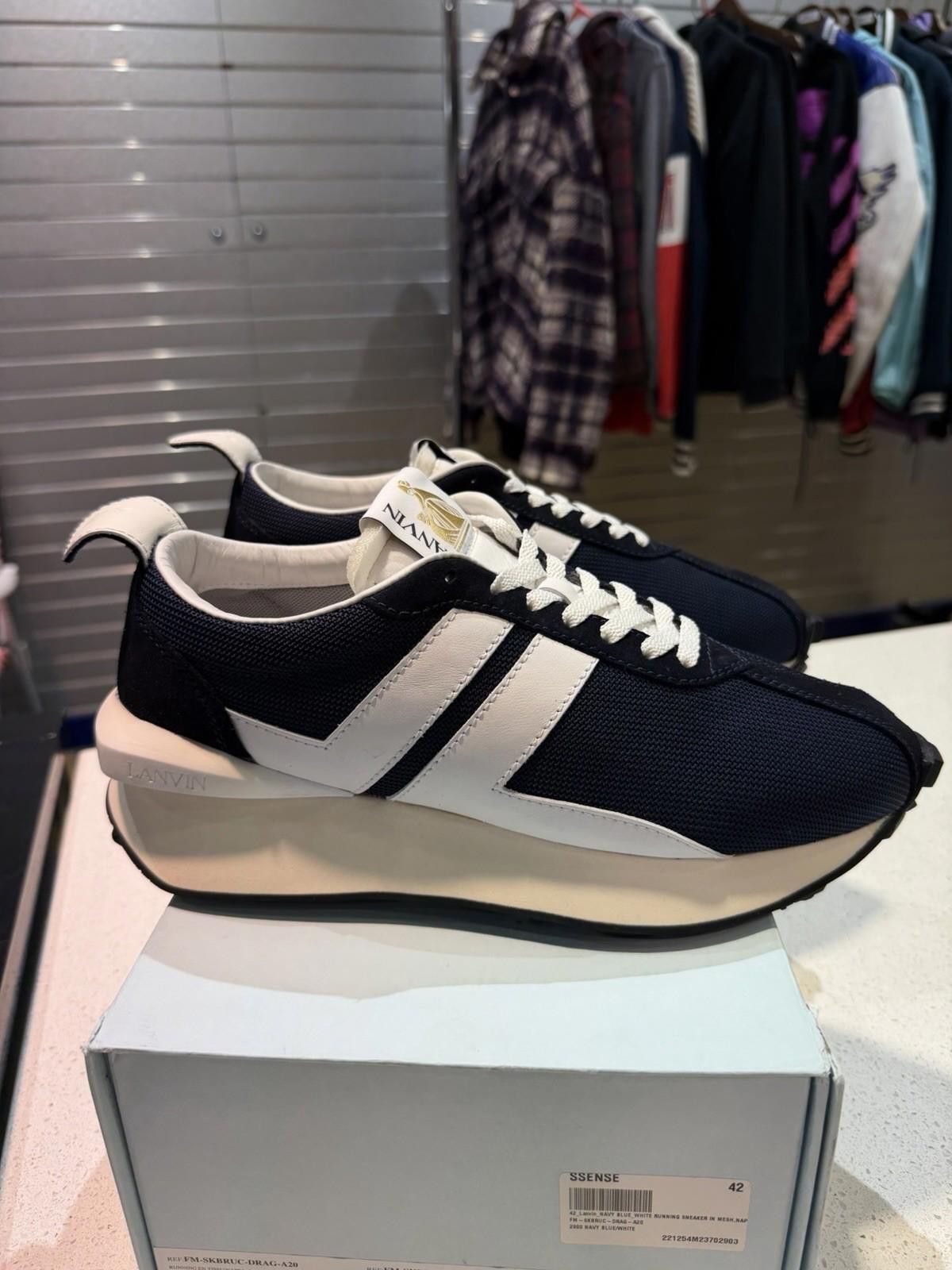 Lanvin LANVIN BLUE BUMPR SNEAKERS White Blue Size 42EU/9US Size US 9 / IT 39 - 3 Thumbnail