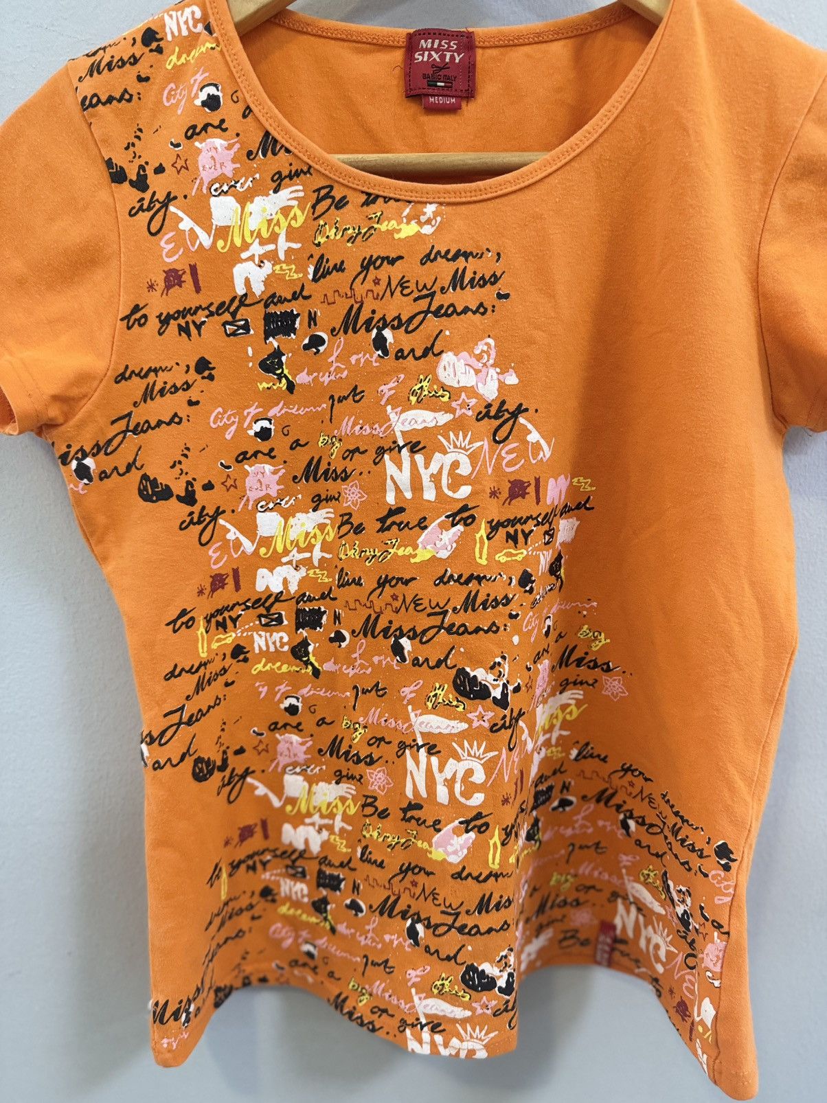 Miss Sixty Y2K Archival jpg overprint patchwork japan style tee shirt Size M / US 6-8 / IT 42-44 - 4 Thumbnail