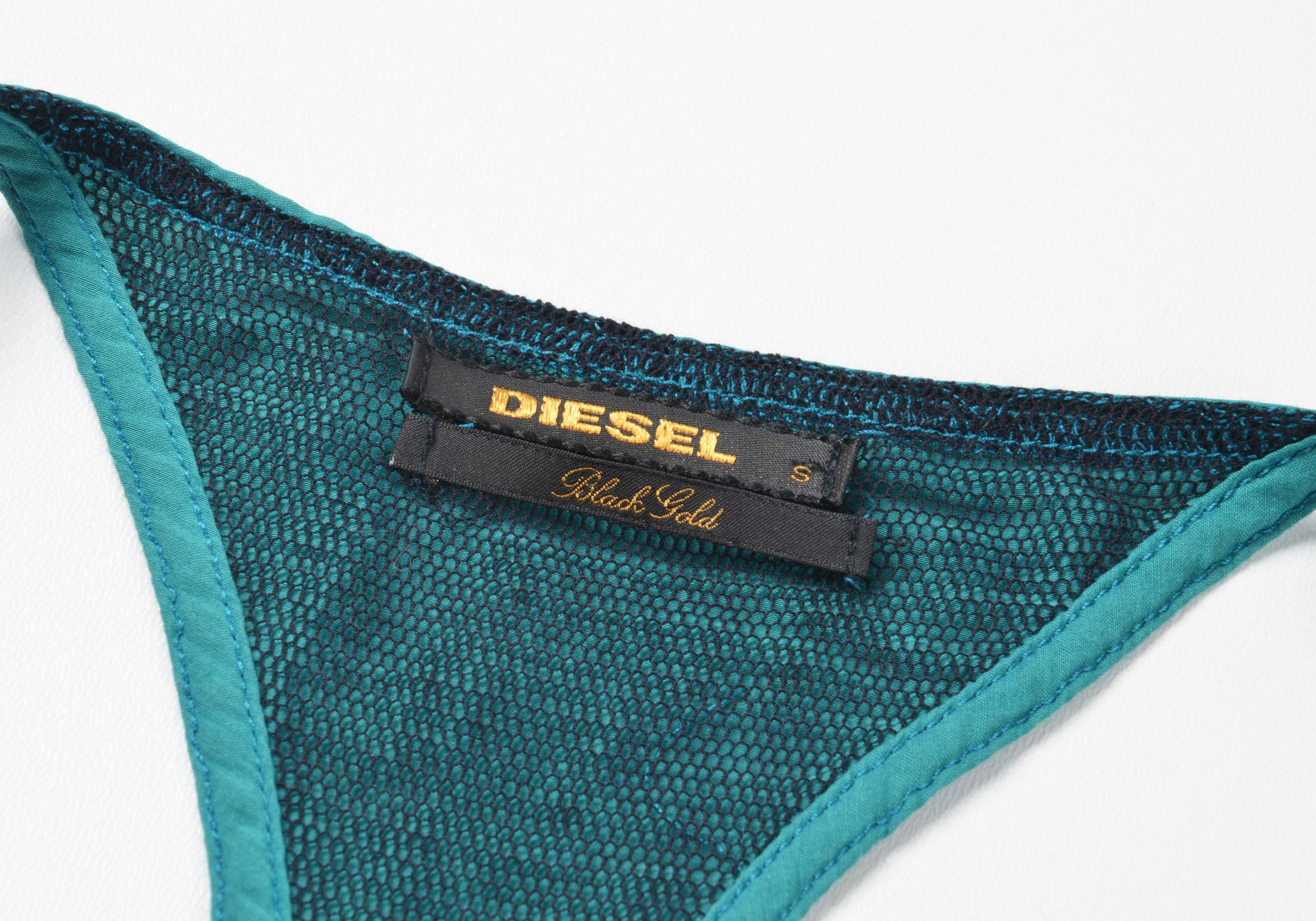Diesel Black Gold Vintage Diesel Y2K Turquoise Racerback Tank Top Size S / US 4 / IT 40 - 6 Thumbnail