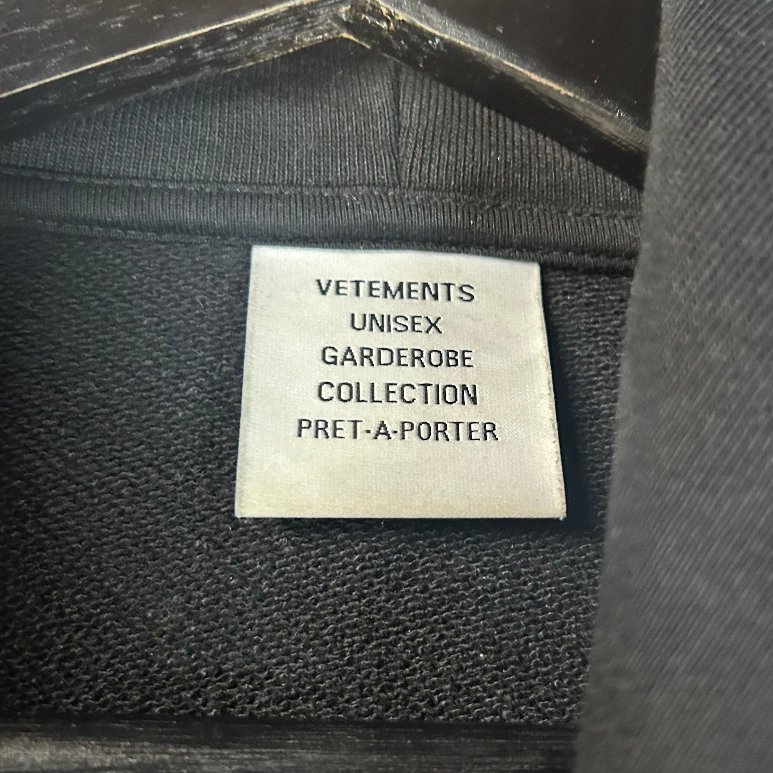 Vetements VETEMENTS Black Oversized Zip-Up Hoodie Size XL Size US XL / EU 56 / 4 - 3 Thumbnail