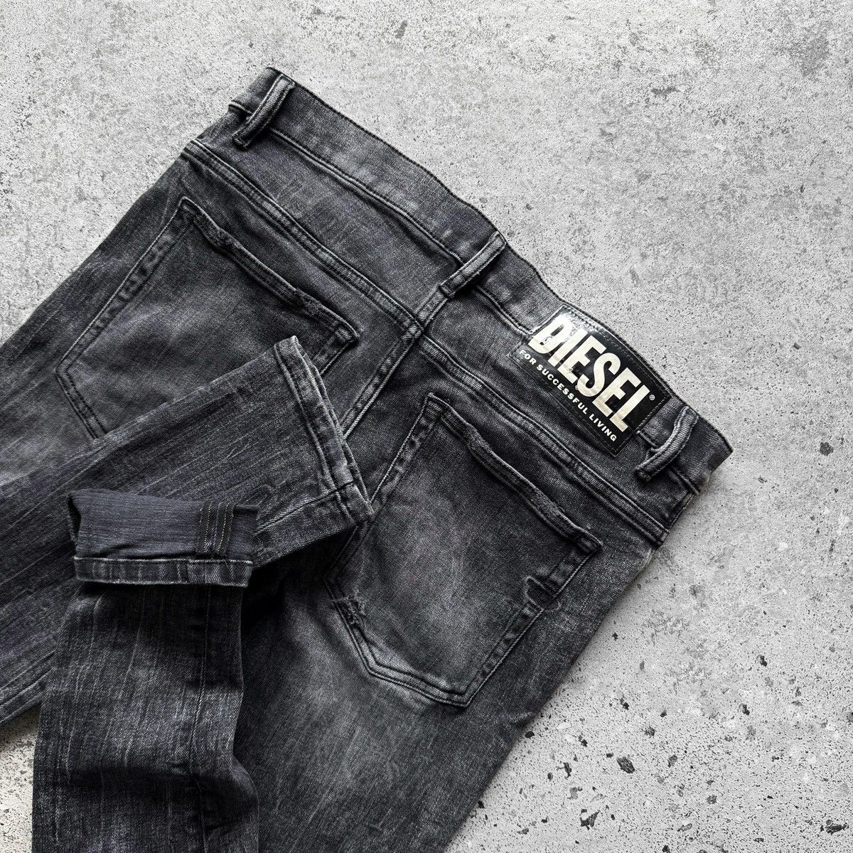 Diesel Diesel D-Amny Mens Skinny Jeans Black Grey Denim Zipper Size US 32 / EU 48 - 6 Thumbnail
