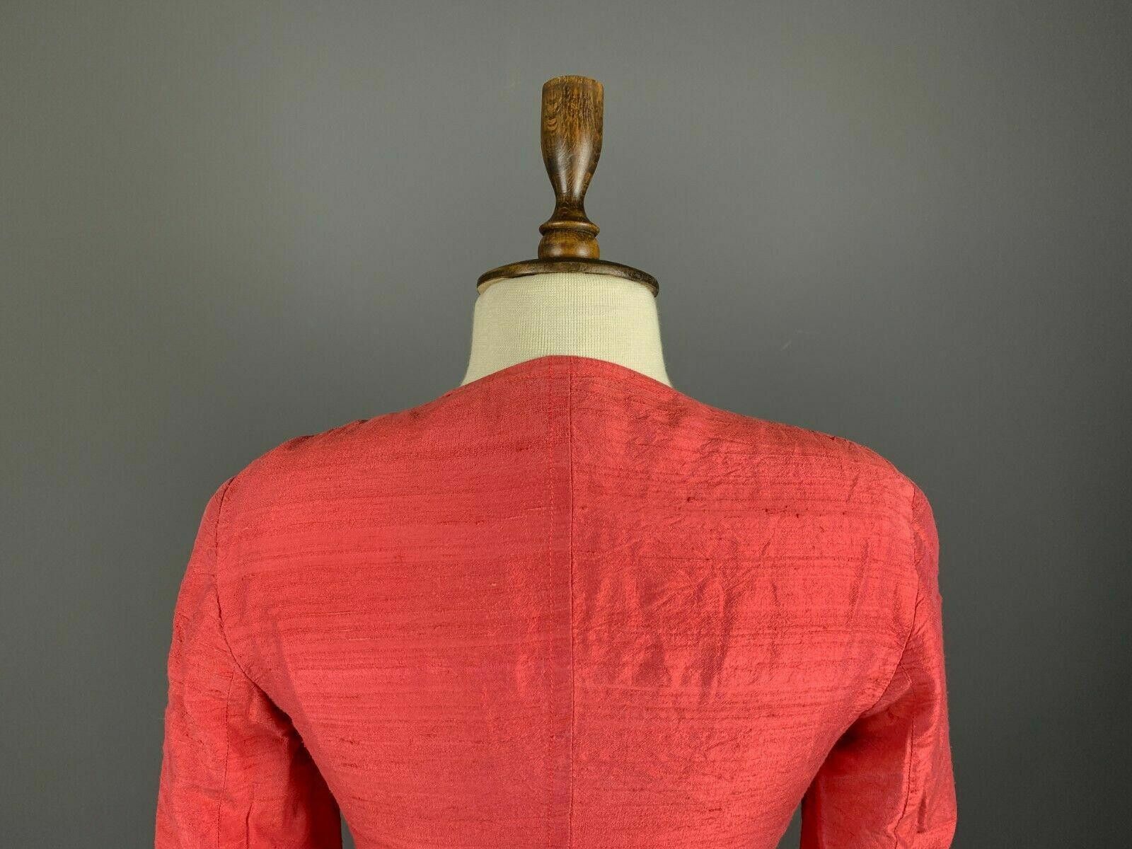 Designer Ladies MAX & CO. CLASSICS Red Silk Zip Up Jacket Size USA 4 Size S / US 4 / IT 40 - 6 Thumbnail