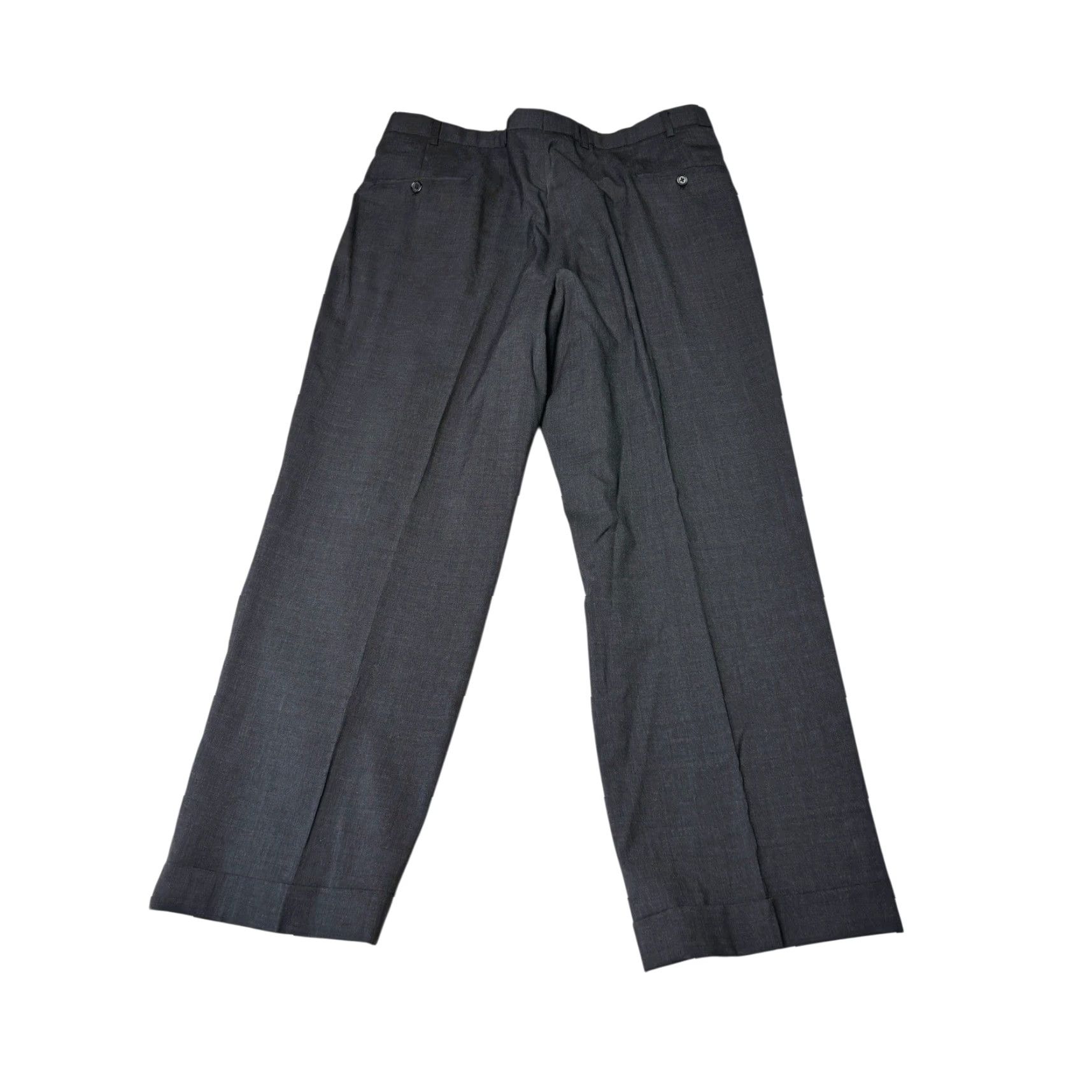 Brooks Brothers Brooks Brothers Brooksease Mens W38L28 Charcoal Gray Wool Pleated Cuffed USA Suit Pants Size 38R - 6 Thumbnail