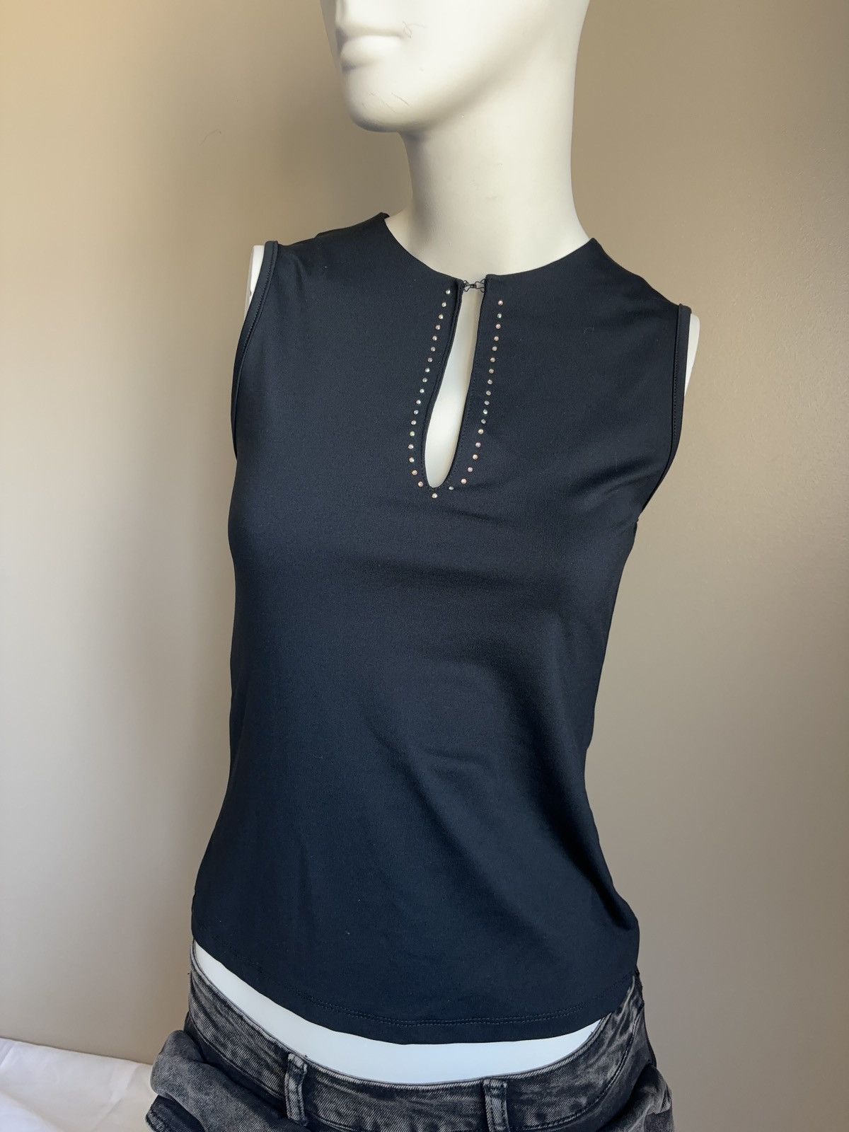Designer × Vintage Glamour neckline vintage tank top Size S / US 4 / IT 40 - 2 Thumbnail