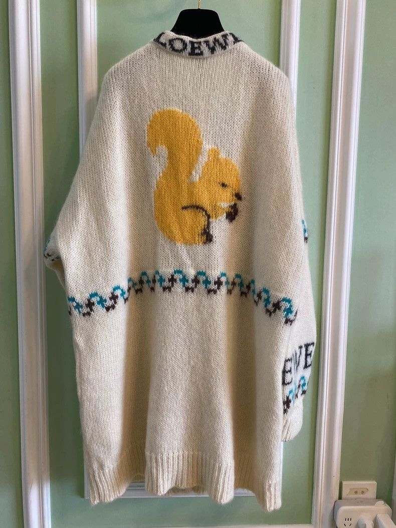 Loewe Loewe Green deer pattern long sleeve horsehair sweater Size XS / US 0-2 / IT 36-38 - 6 Thumbnail