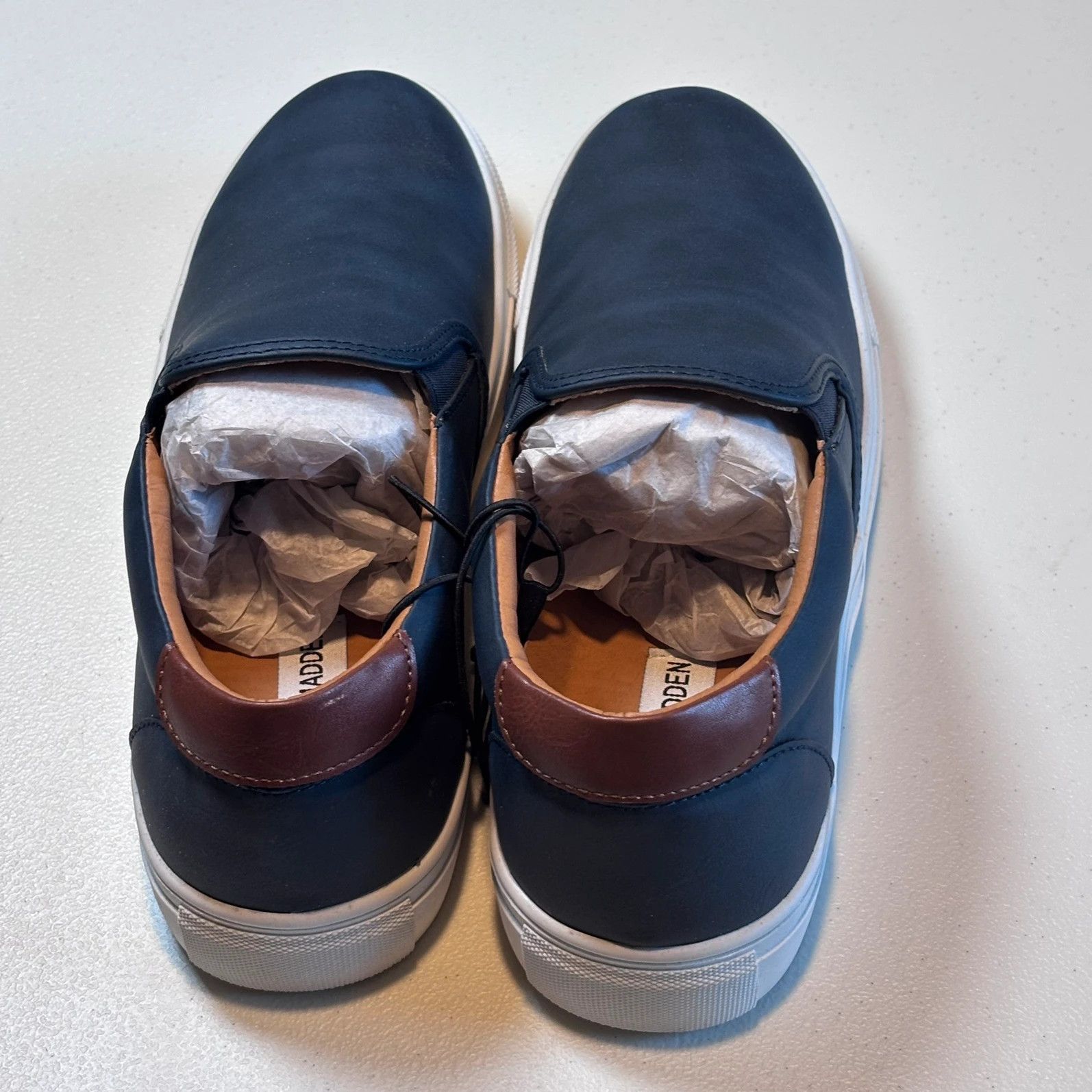 Steve Madden Steve Madden Loafers Sneaker Shoe, Blue Leather, Men’s 9M Size US 9 / EU 42 - 3 Thumbnail