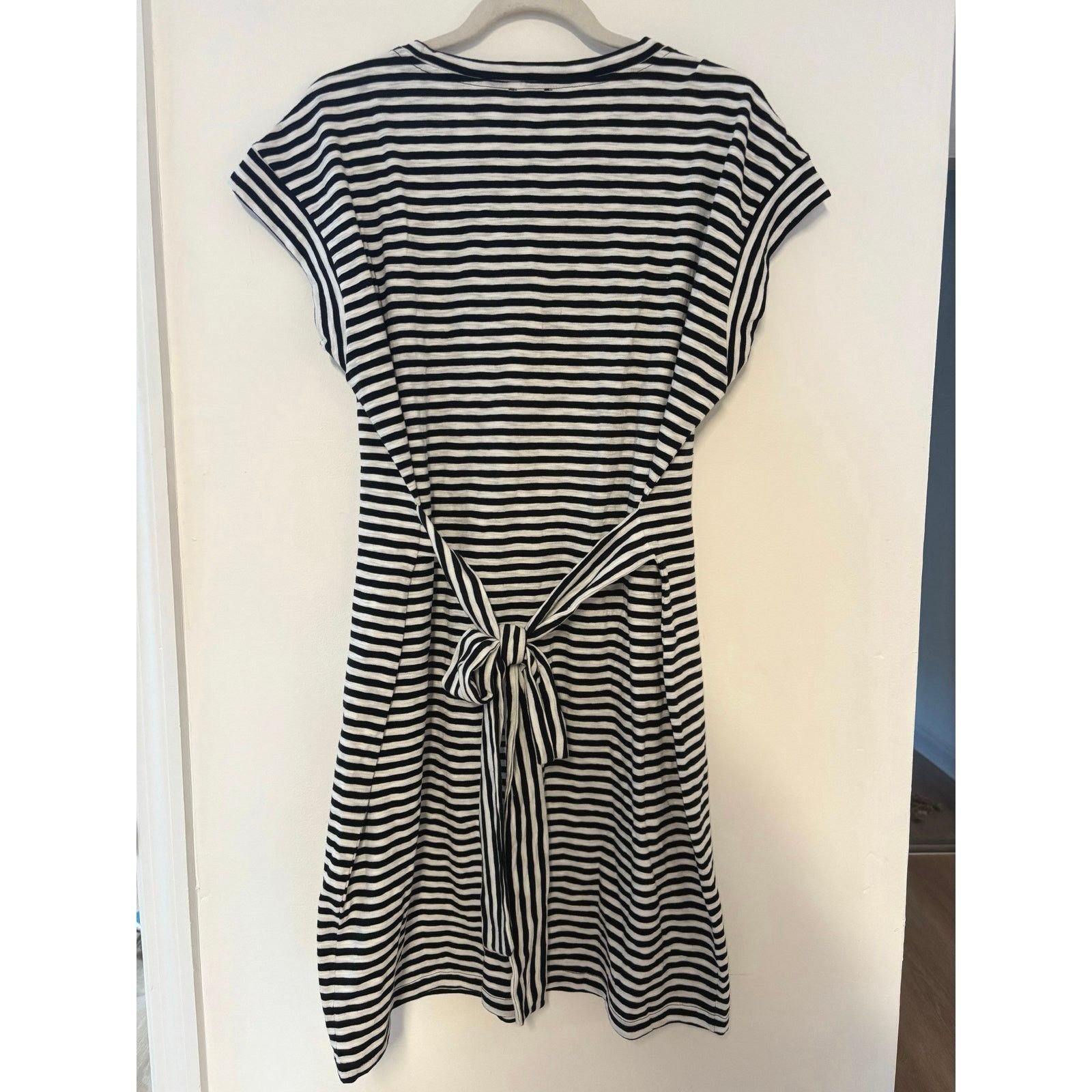 J.Crew NWT J.Crew Short Sleeve Striped Tie Waist Shirt Dress Size L Size L / US 10 / IT 46 - 5 Thumbnail