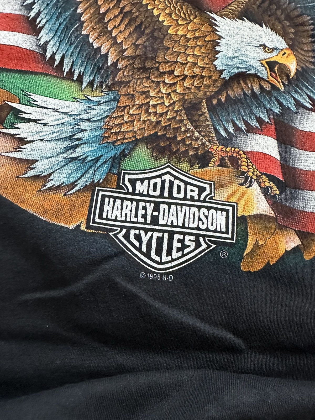 Harley Davidson × Vintage 🔥VINTAGE HARLEY DAVIDSON 3D EMBLEM AMERICAN LEGEND T-SHIRT🔥 Size US L / EU 52-54 / 3 - 2 Thumbnail