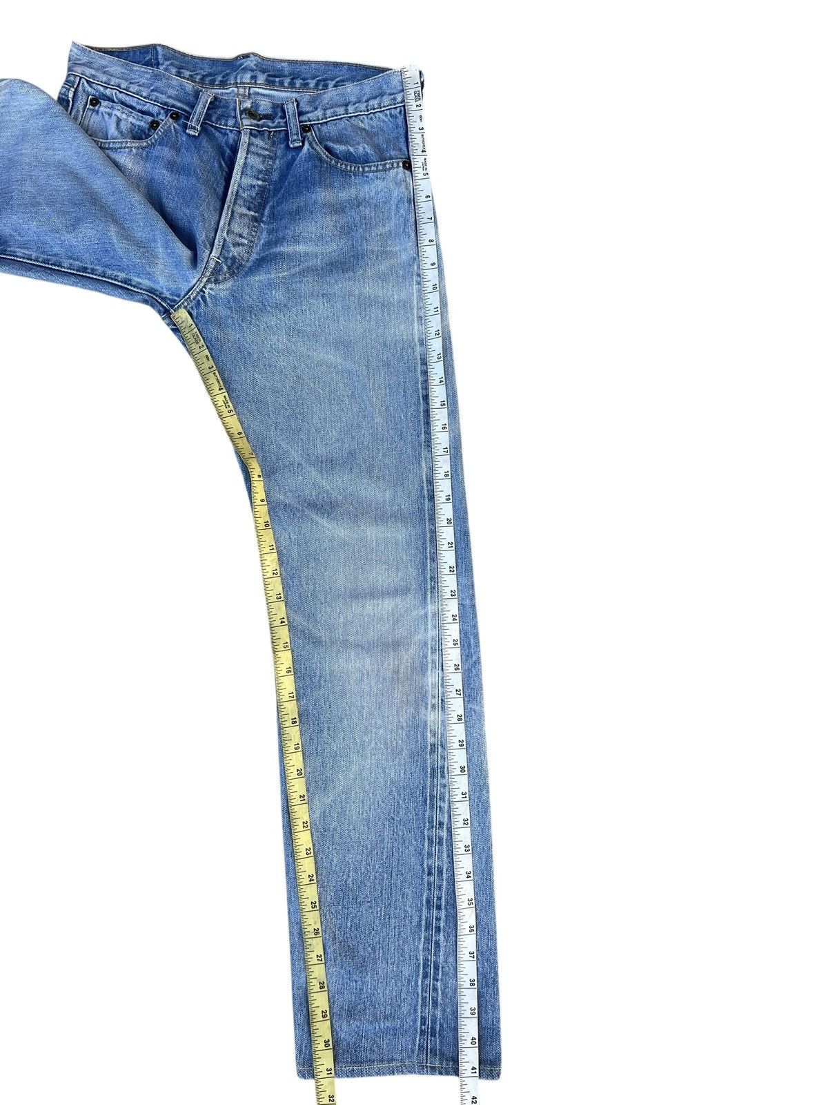 Denime Vintage DENIME Japan Ripped Faded Mud Denim Selvedge Jeans Size US 31 - 6 Thumbnail