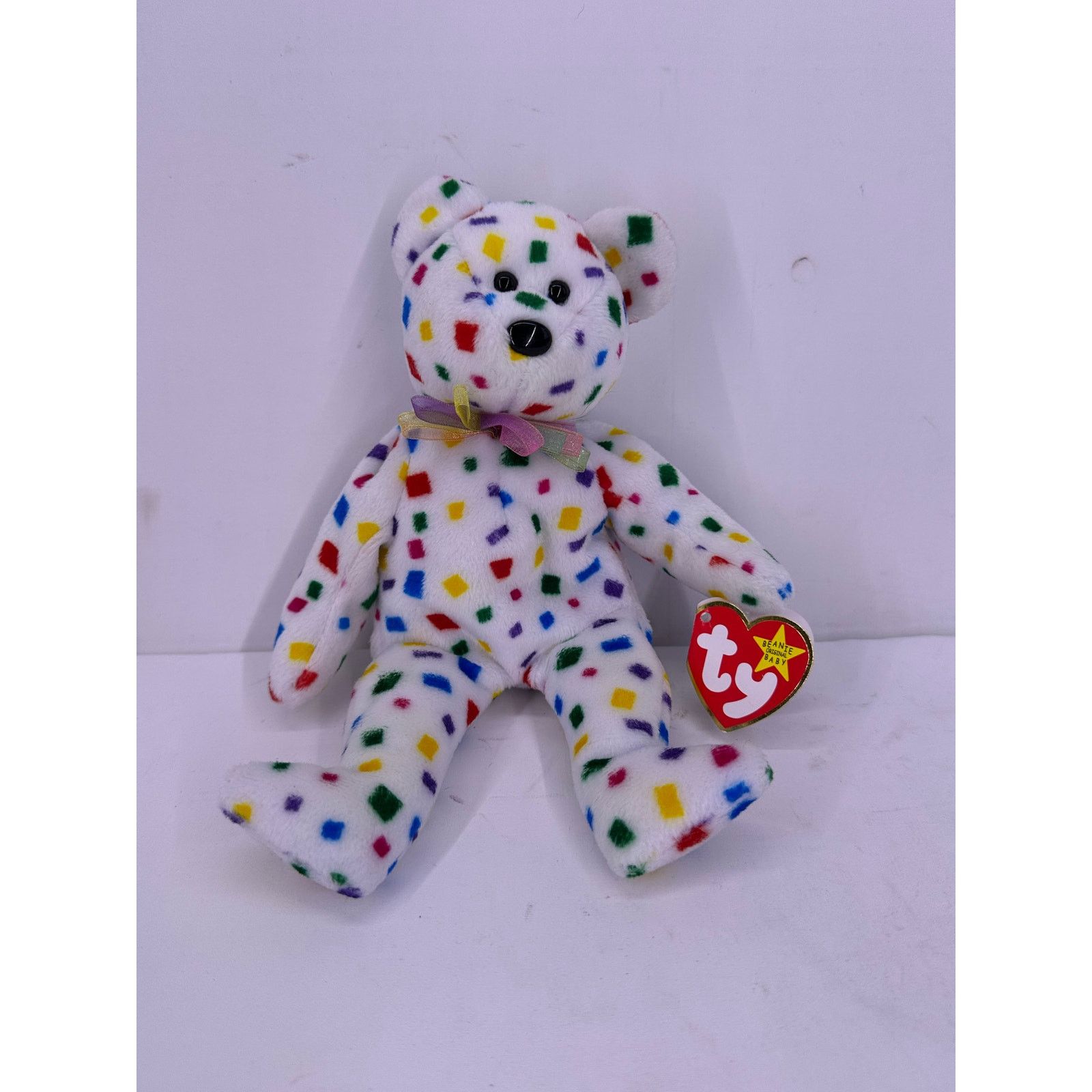 & Other Stories Vintage 1999 Ty 2K Beanie Babies Collection Confetti Bear Size ONE SIZE - 2 Thumbnail