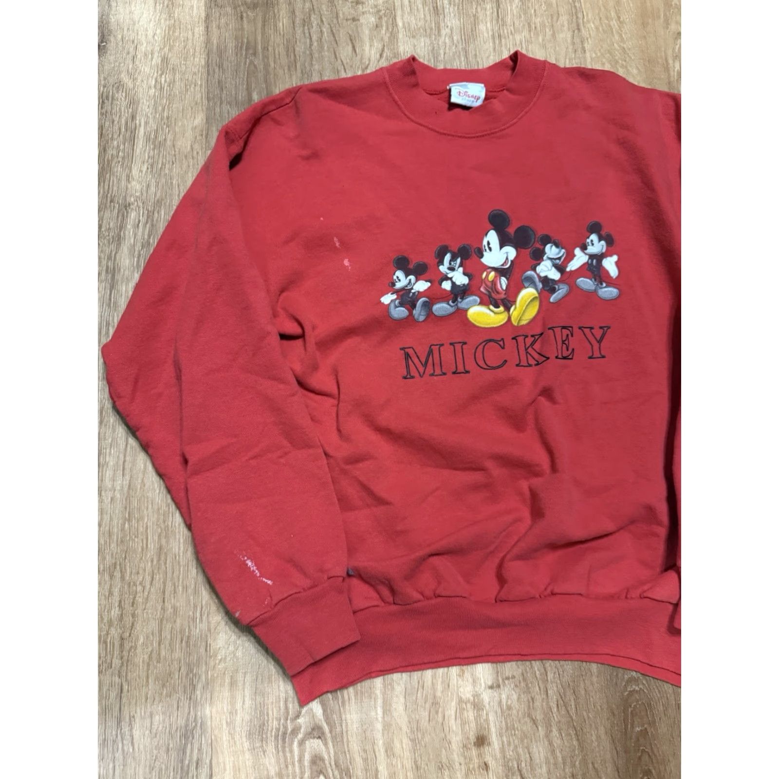 Disney VINTAGE Disney Mickey Mouse Sweatshirt Large Adults Red Crew Neck Y2K Size US L / EU 52-54 / 3 - 4 Thumbnail