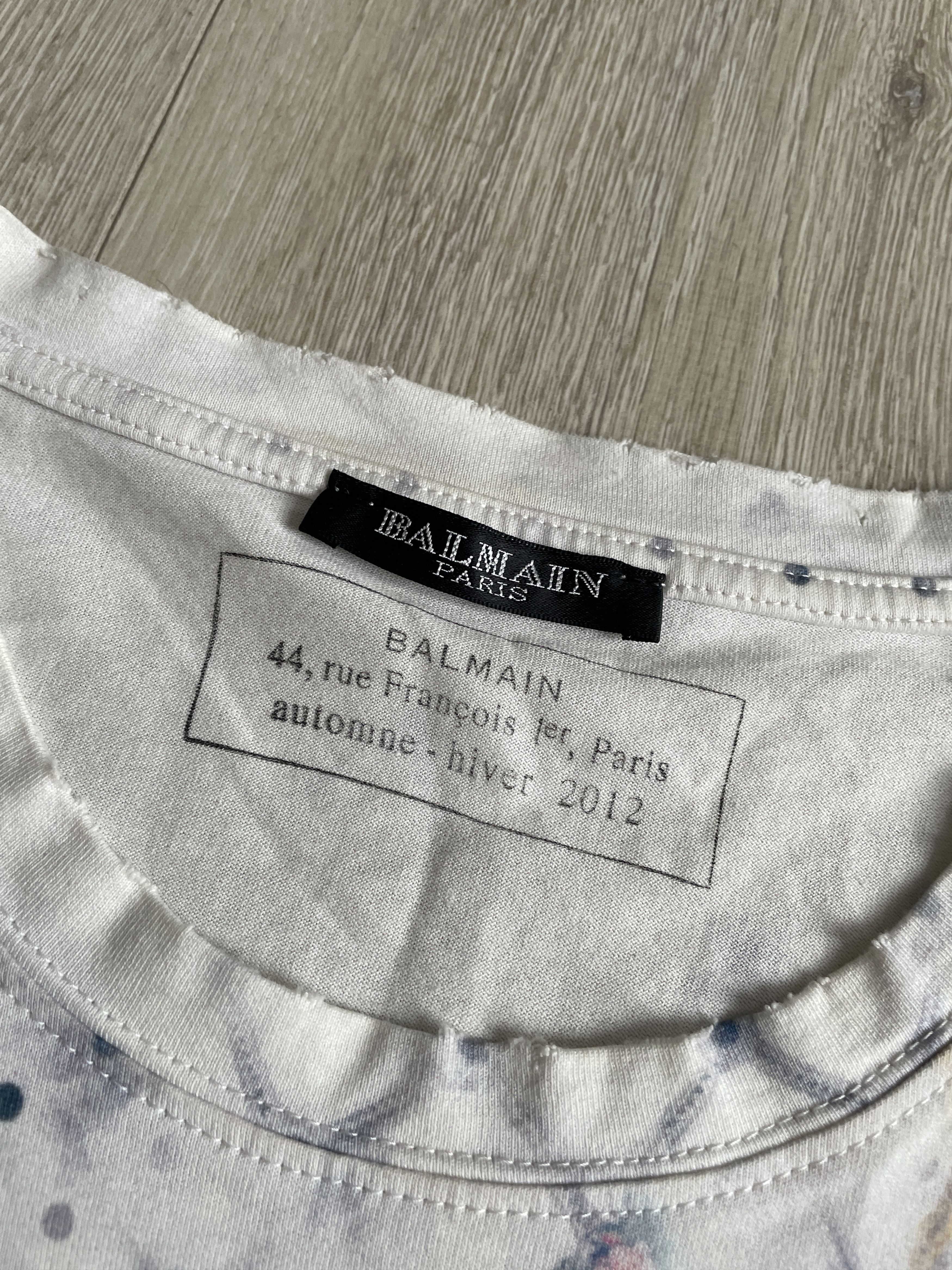 Balmain Balmain AW12 t-shirt by Oliver Rousteing Size US S / EU 44-46 / 1 - 4 Thumbnail