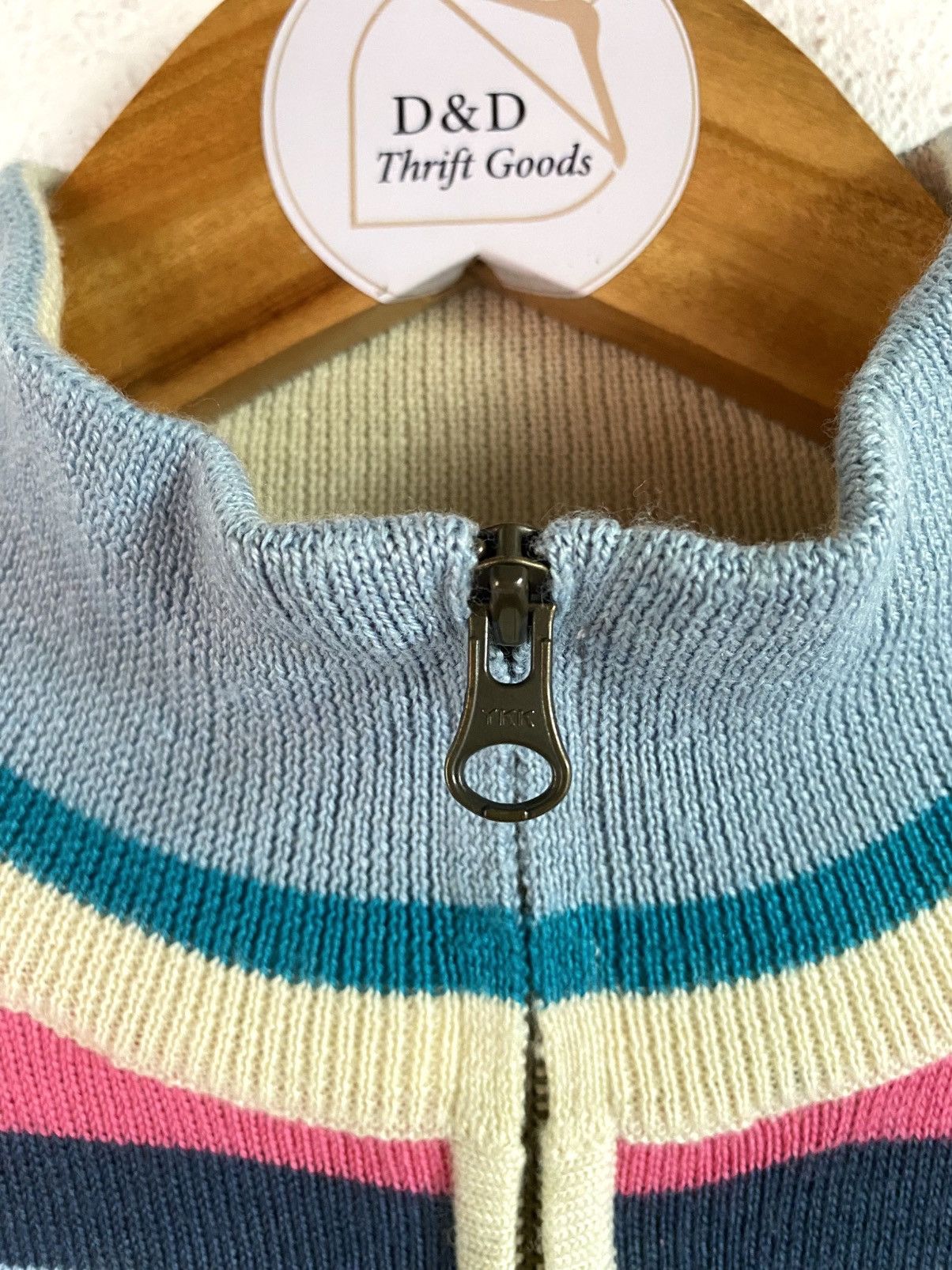 Paul Smith Paul Smith Pink Multi-Color Zip Up Cardigan Size M / US 6-8 / IT 42-44 - 2 Thumbnail