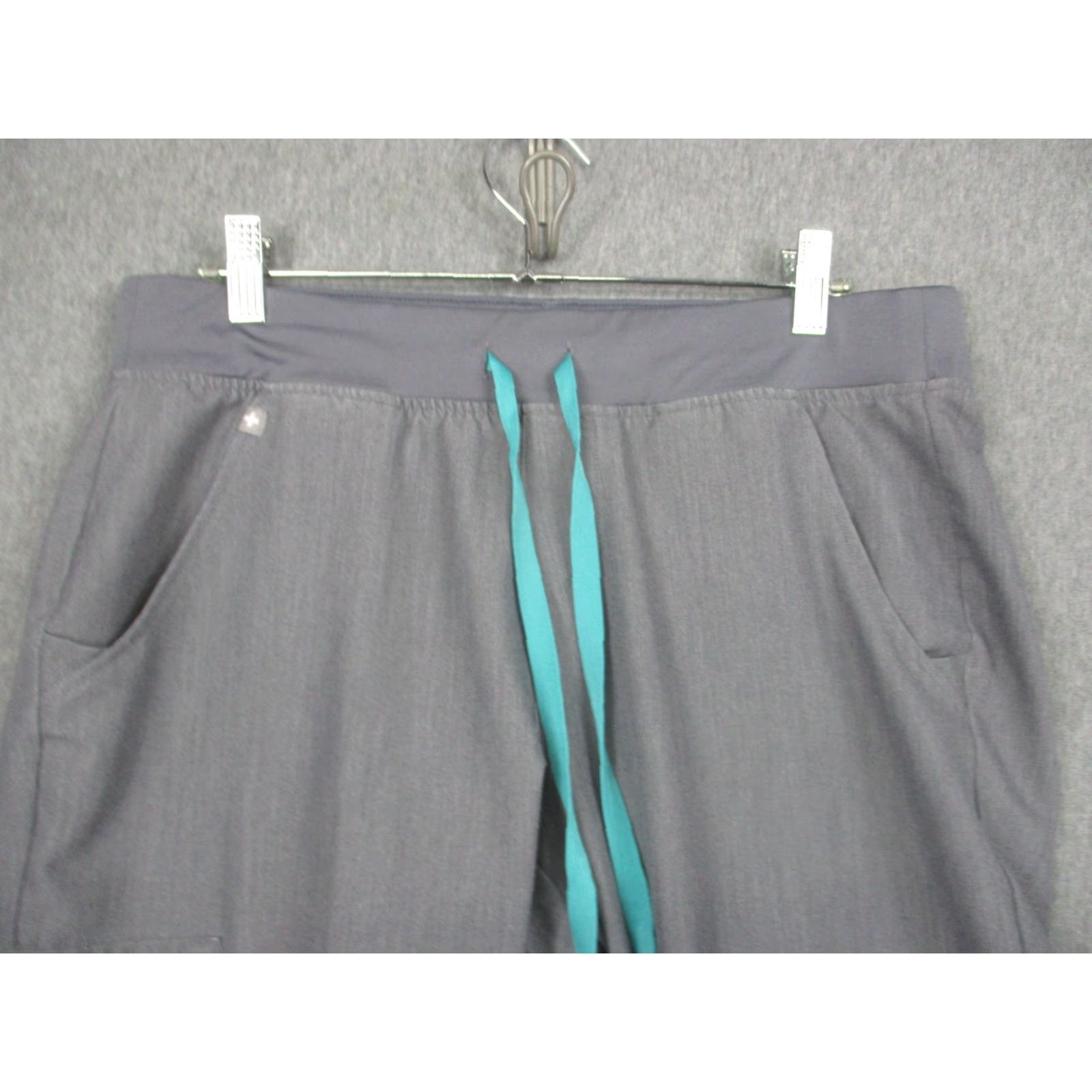 Vintage FIGS Scrub Pants Womens Medium Petite Gray Jogger Technical Collection Pockets Size 32" / US 10 / IT 46 - 6 Thumbnail
