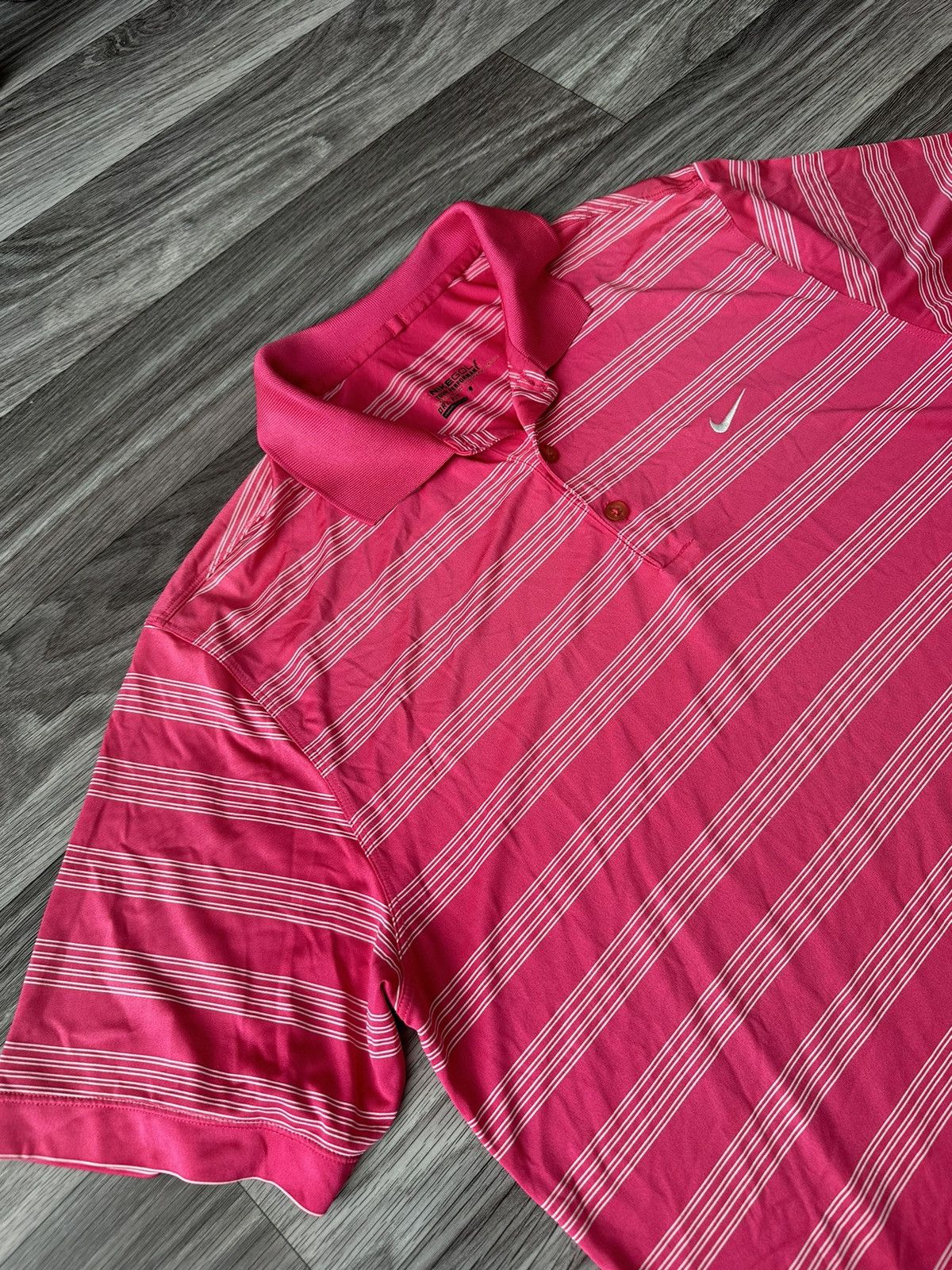 Nike Nike Golf Vintage Poto t shirt striped neon pink mens L Size US L / EU 52-54 / 3 - 4 Thumbnail