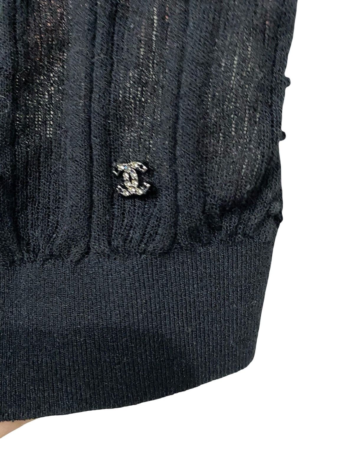 Chanel Chanel Summer Black Short Sleeve Top Size XXS / US 00 / IT 34 - 5 Thumbnail