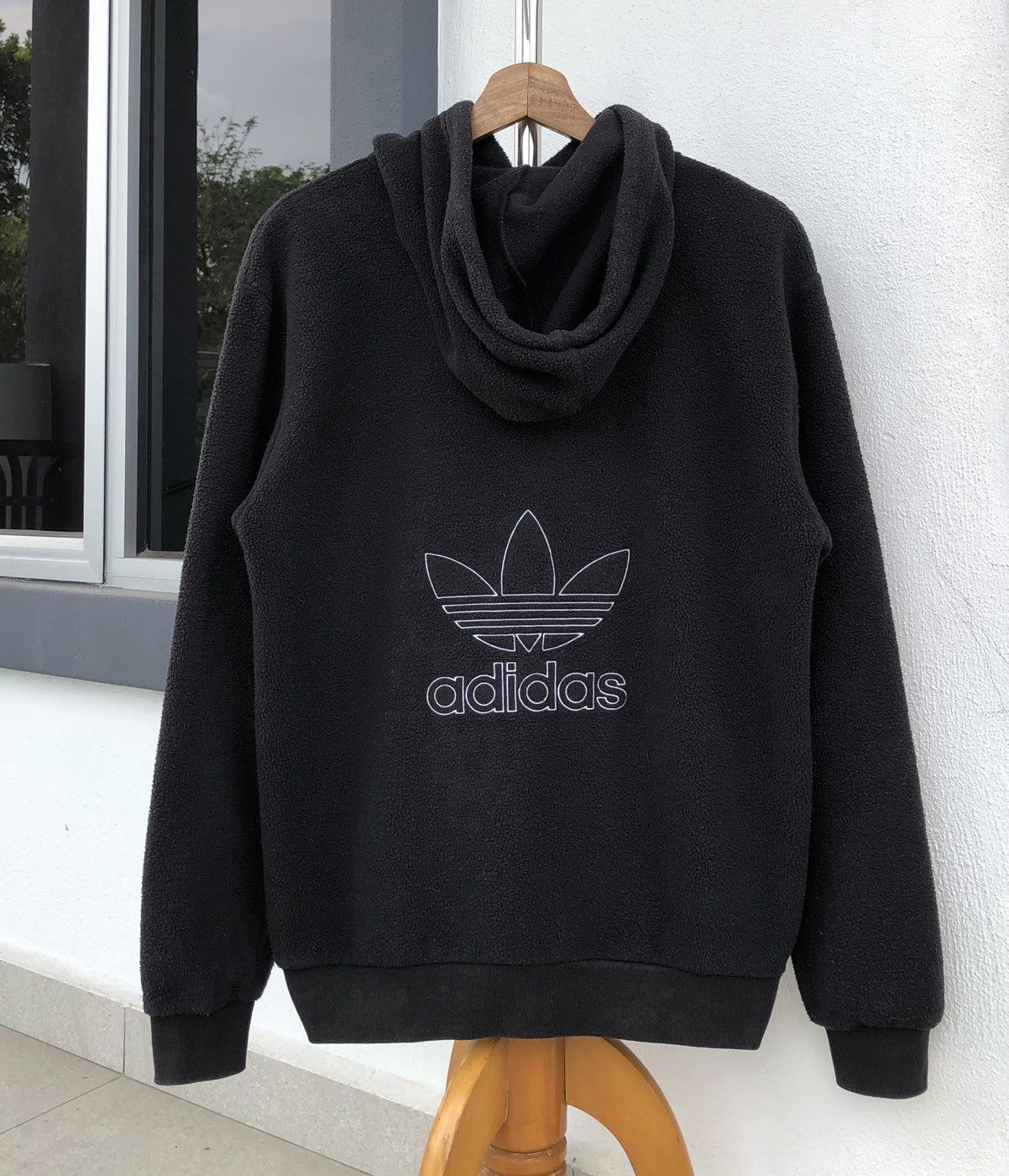 Adidas Adidas Trefoil Logo Fleece Men's Hoodie Black Size S / US 4 / IT 40 - 8 Thumbnail