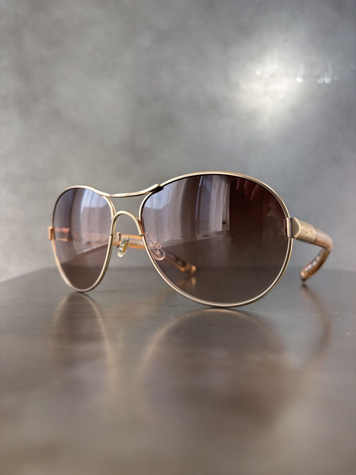 Chloe × Vintage 2000s Chloe Sunglasses Y2K Vintage Aviators LVMH Sparkle Size ONE SIZE - 16 Thumbnail