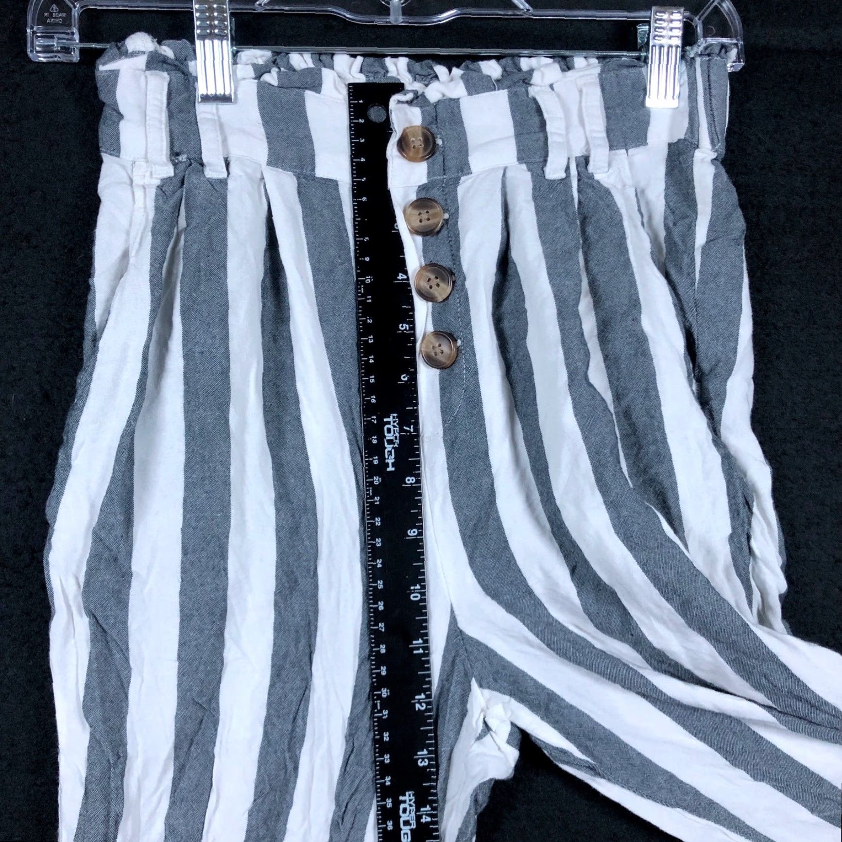 Vintage VINTAGE American Eagle Womens Pants White Blue Stripe Pull On Elastic Waist XS Size 26" / US 2 / IT 38 - 7 Thumbnail