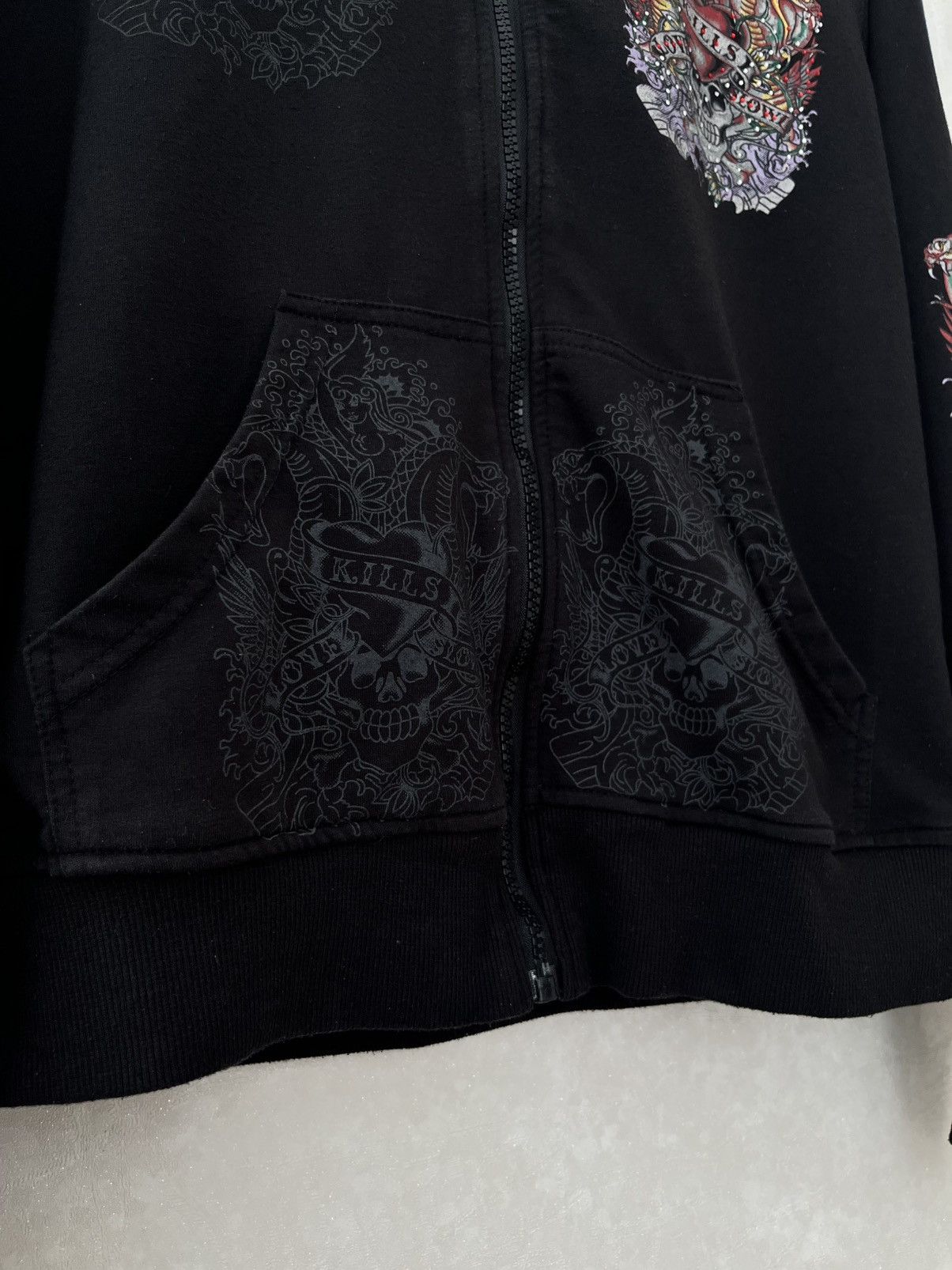 Japanese Brand Ed Hardy Style Y2K Zip Hoodie Size US S / EU 44-46 / 1 - 7 Thumbnail