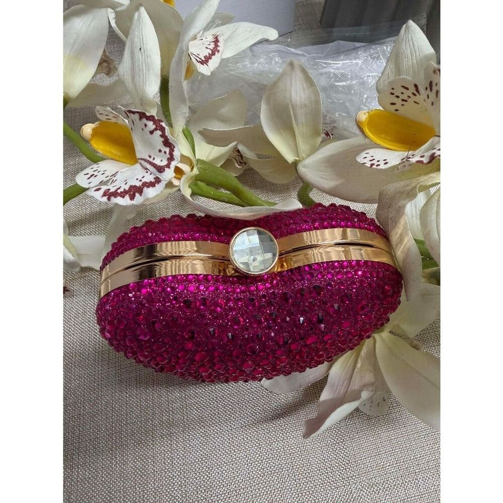 Other RAMLA Heart Shaped Clutch Purse Jeweled Purses Size ONE SIZE - 3 Thumbnail