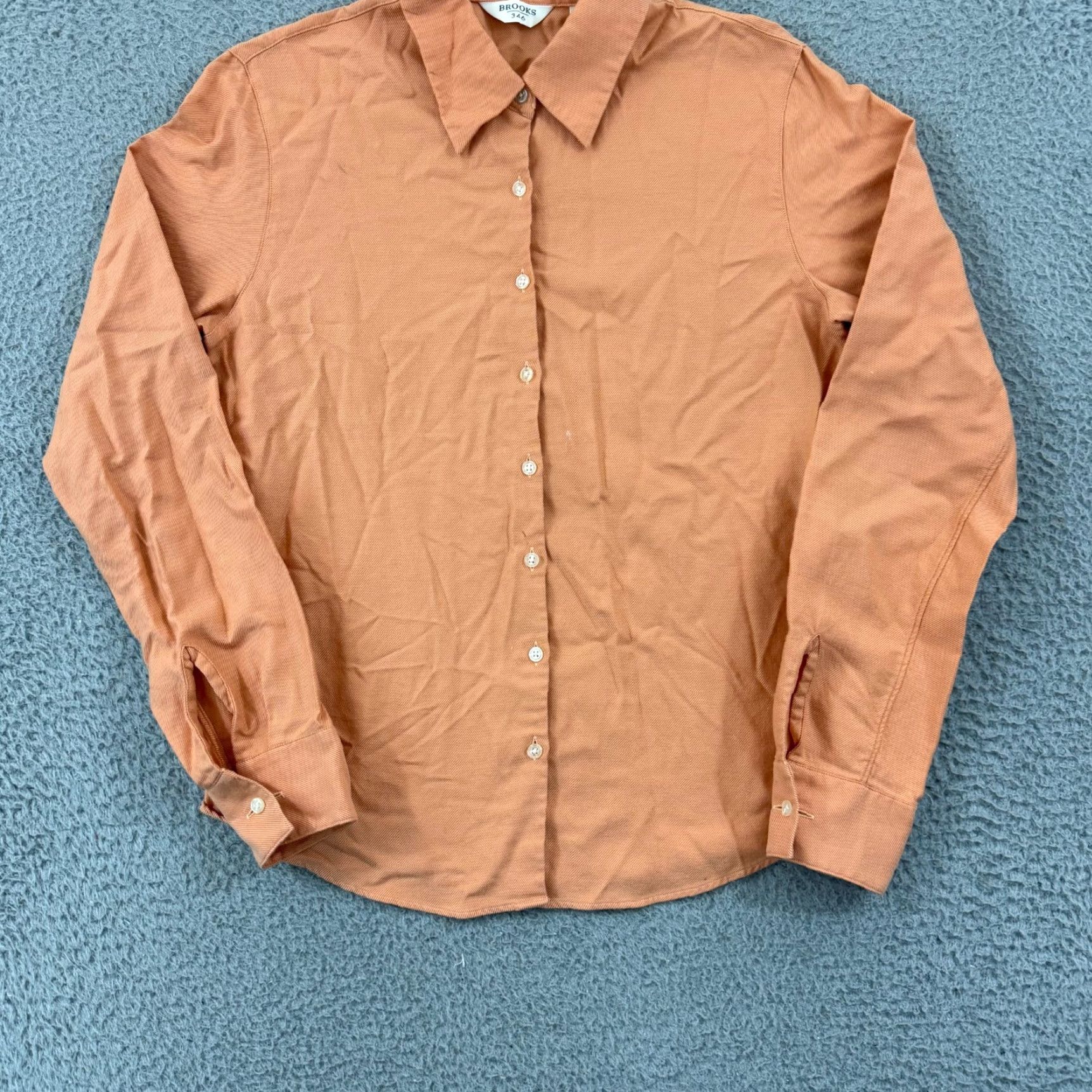 Brooks Brothers Brooks Brothers Shirt Womens S Orange Pinstripe Button Up Long Sleeve Preppy Vintage No Size S / US 4 / IT 40 - 3 Thumbnail