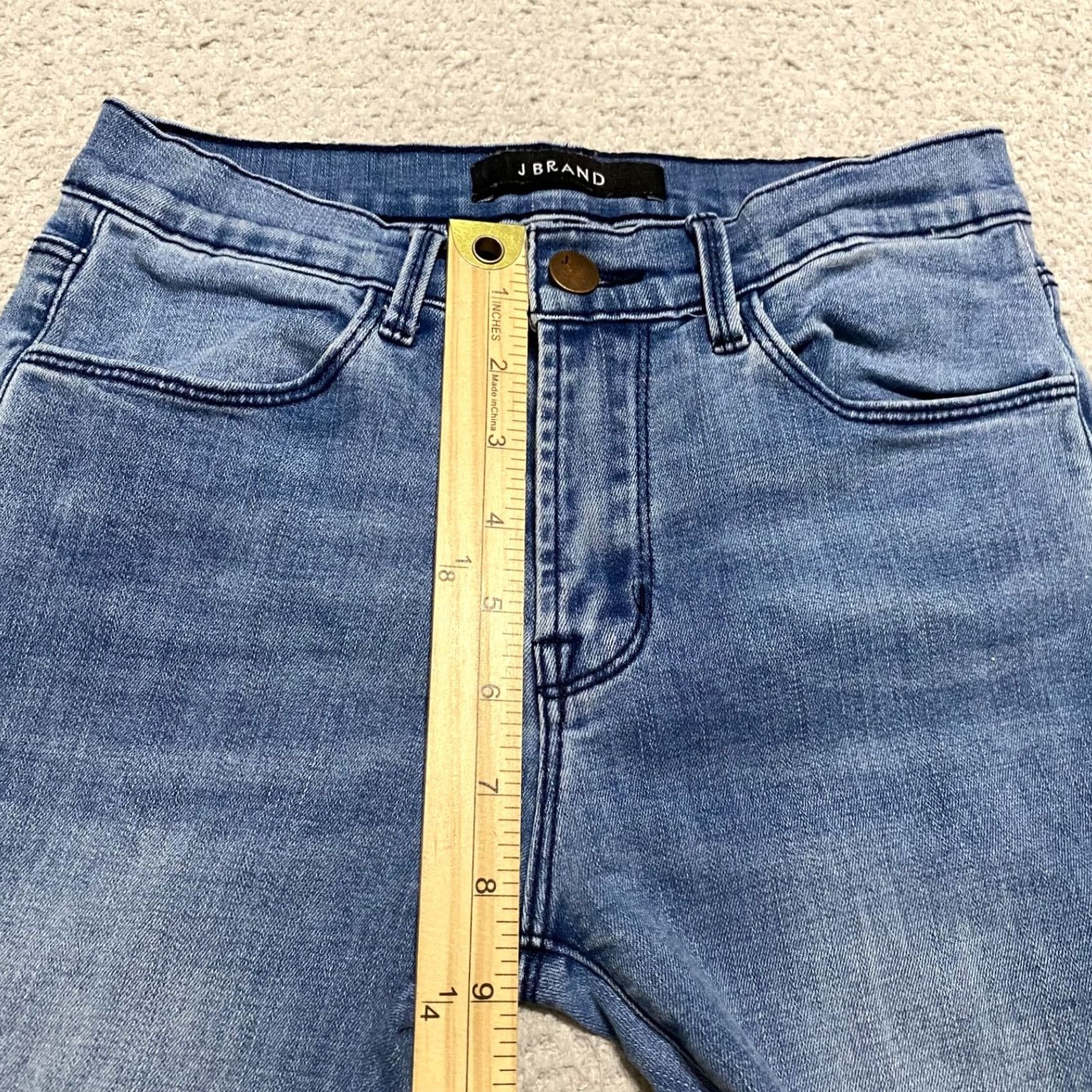 J Brand J Brand Jeans Womens Medium Blue Denim Skinny Crop 25 Waist 5-Pocket Rise Mid Size 42" / US 20 - 7 Thumbnail