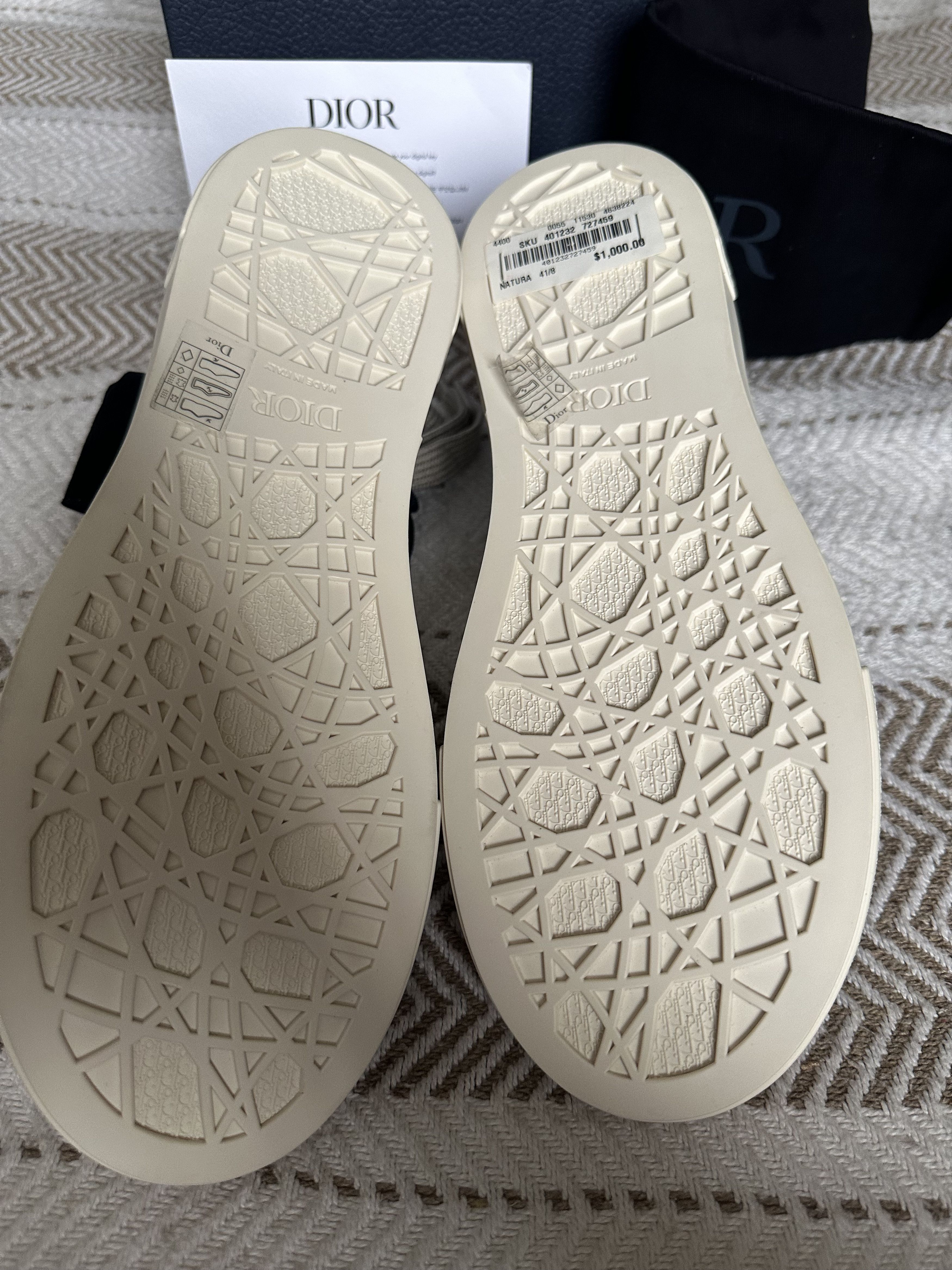 Dior Dior B33 Grey and White Oblique Jacquard Suede Size US 8 / EU 41 - 3 Thumbnail