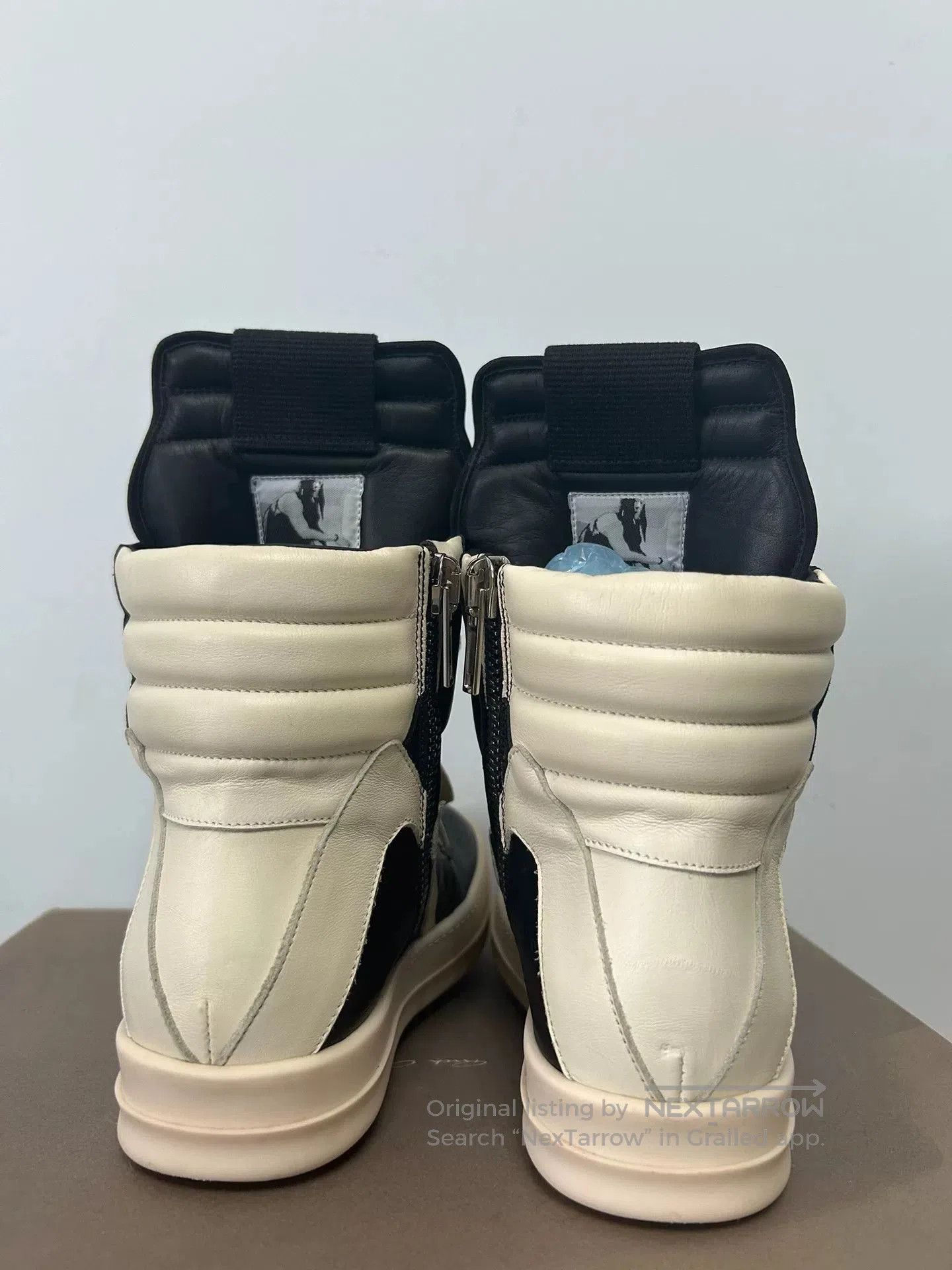 Rick Owens rick owens black and cream high. Size US 7.5 / EU 40-41 - 4 Thumbnail