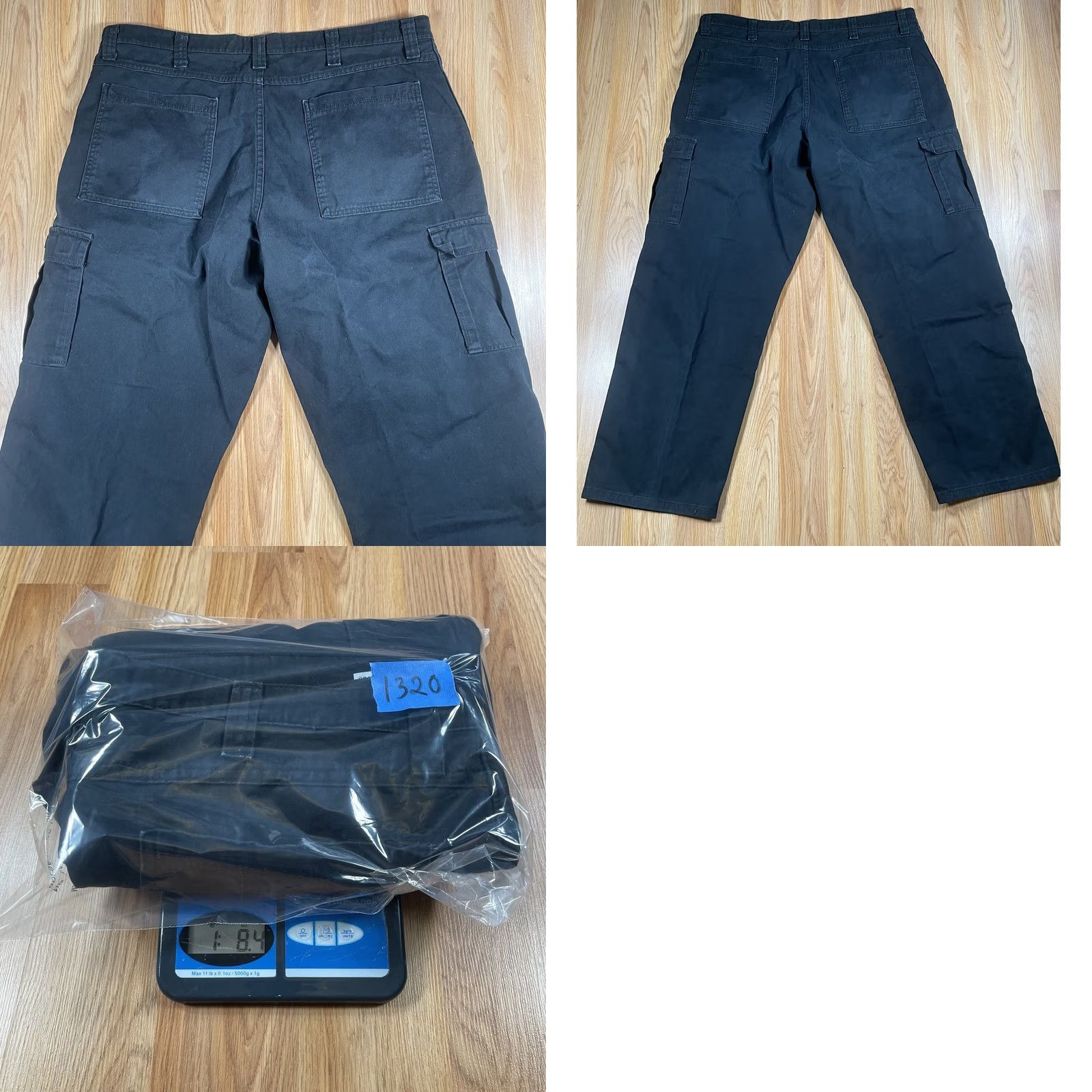 Wrangler Wrangler Pants Mens 40 Black Khaki Flap Pockets Casual Utility Cargo Size 40Wx32L Size US 40 / EU 56 - 9 Thumbnail