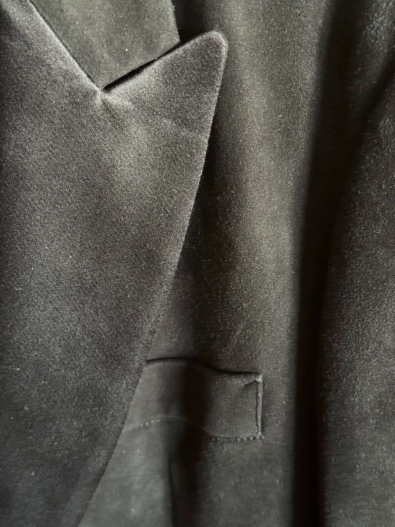 Yohji Yamamoto Yohji Yamamoto size os Suede paneled silk collar blazer Size 36R - 3 Thumbnail