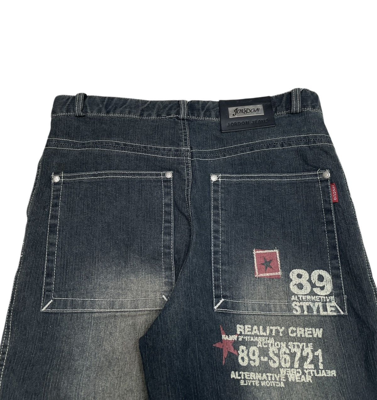 14th Addiction × Japanese Brand × Le Grande Bleu (L.G.B.) Rare Design Vintage Japanese Brand Jordon Baggy Jeans 2000s Size US 31 - 4 Thumbnail