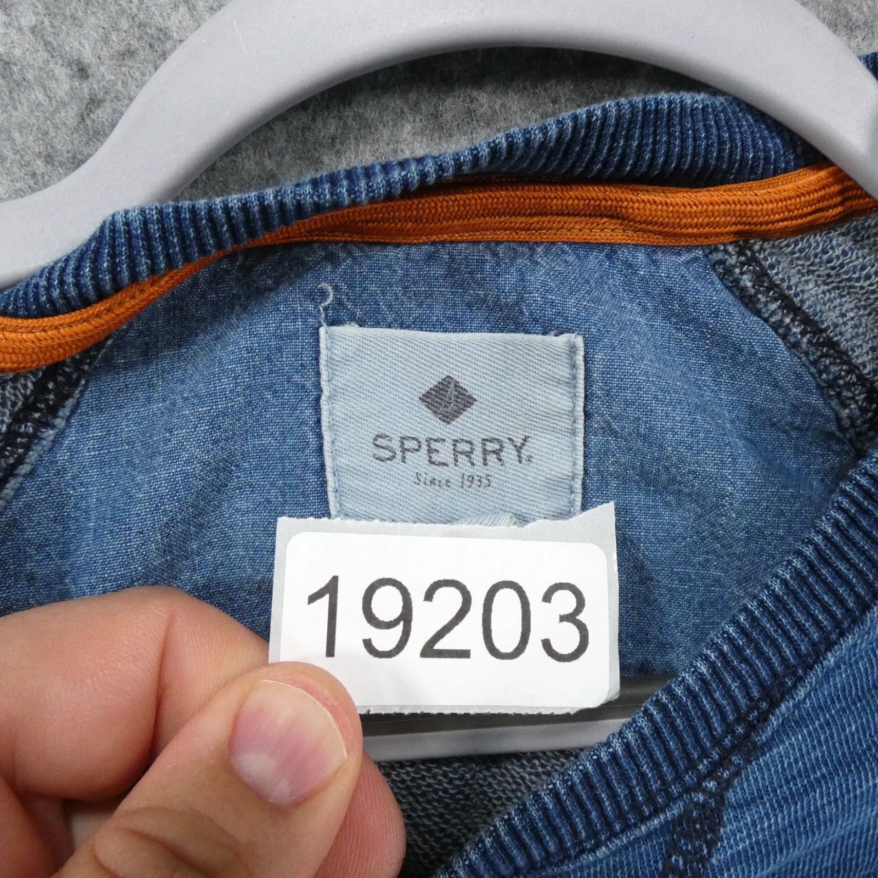 Sperry Sperry Sweatshirt Mens Large Long Sleeve Pullover Blue Lightweight w Logo Size US L / EU 52-54 / 3 - 7 Thumbnail