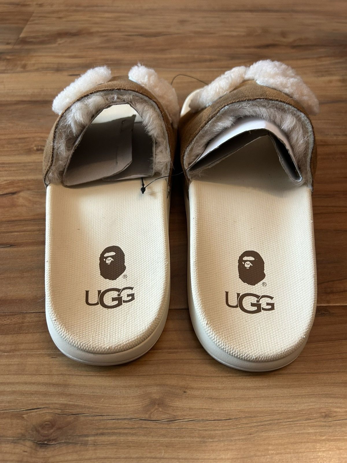 Bape × Ugg NEW RARE Bape x Uggs Fur Slides Size US 11 / EU 44 - 7 Thumbnail