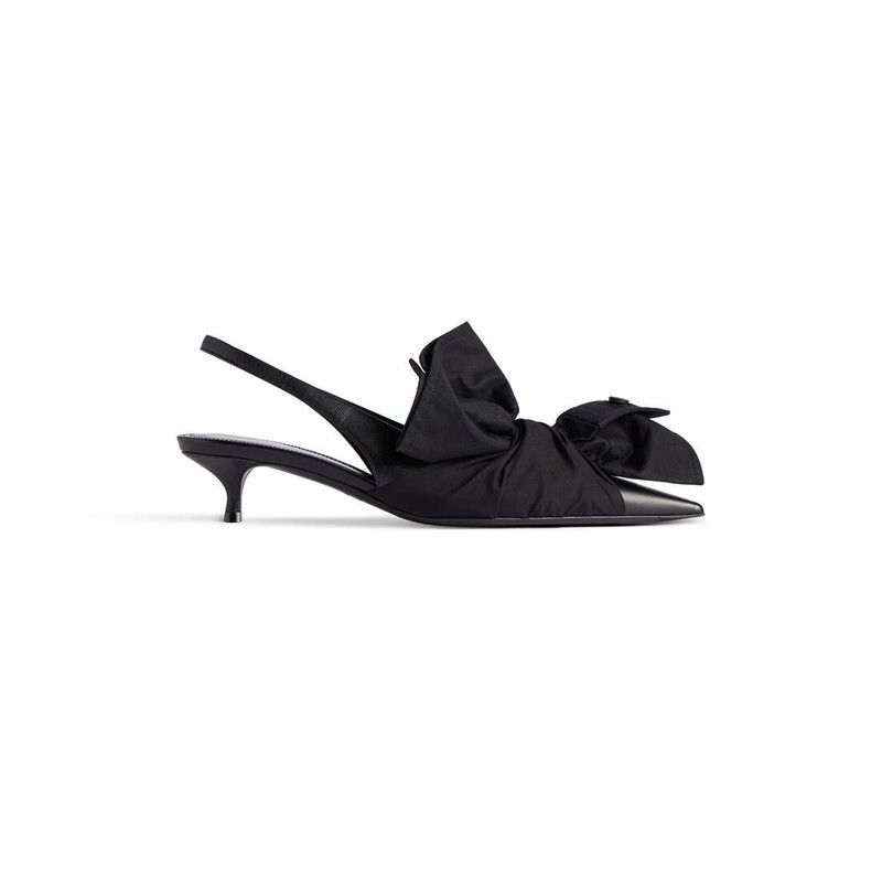 Balenciaga o1w1db10526 Knife Chemise 40mm Slingback in Black Size US 9 / IT 39 - 1 Thumbnail