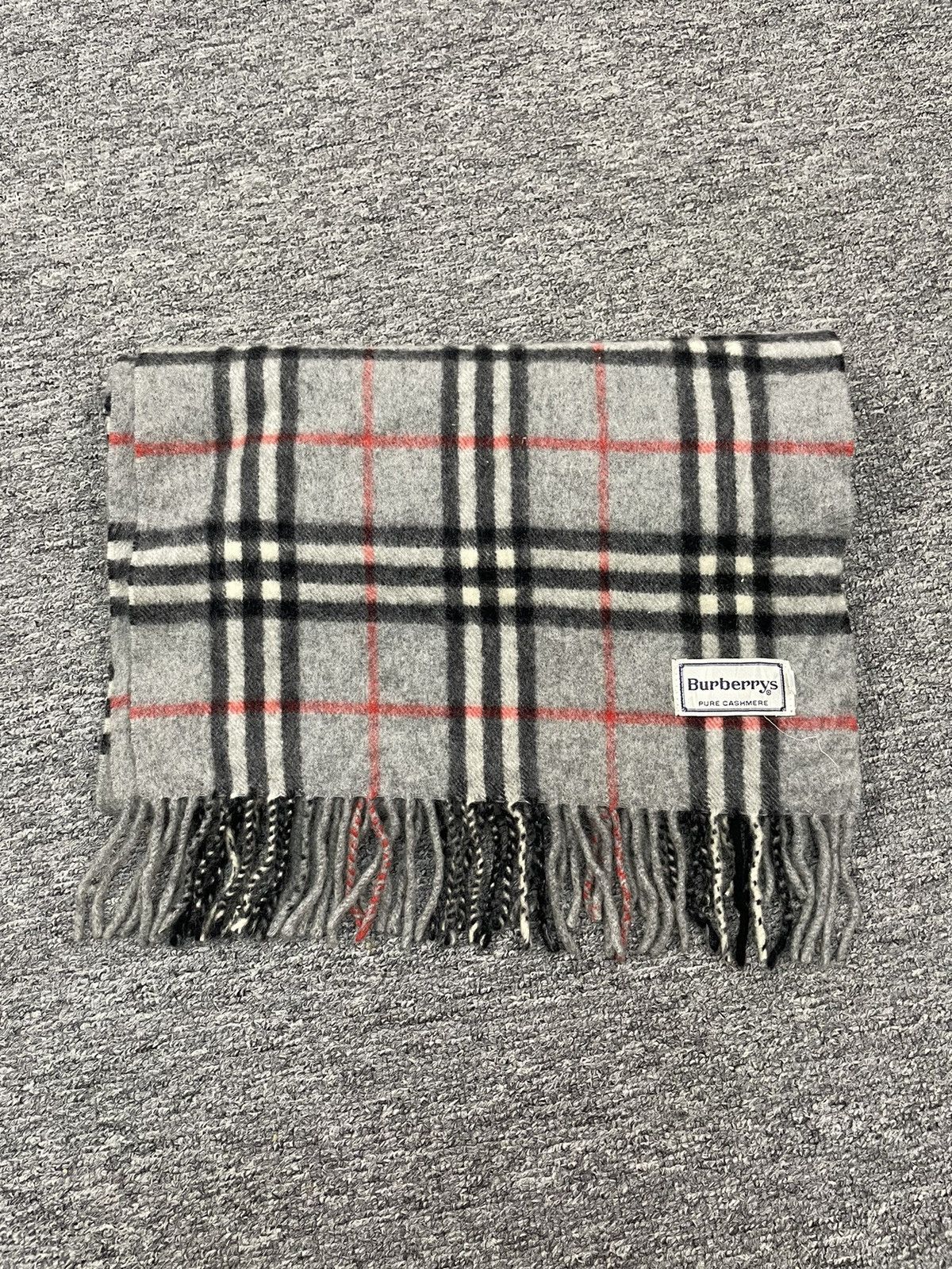 Burberry × Vintage Vintage Burberry Cashmere Scarf Muffler Size ONE SIZE - 2 Thumbnail
