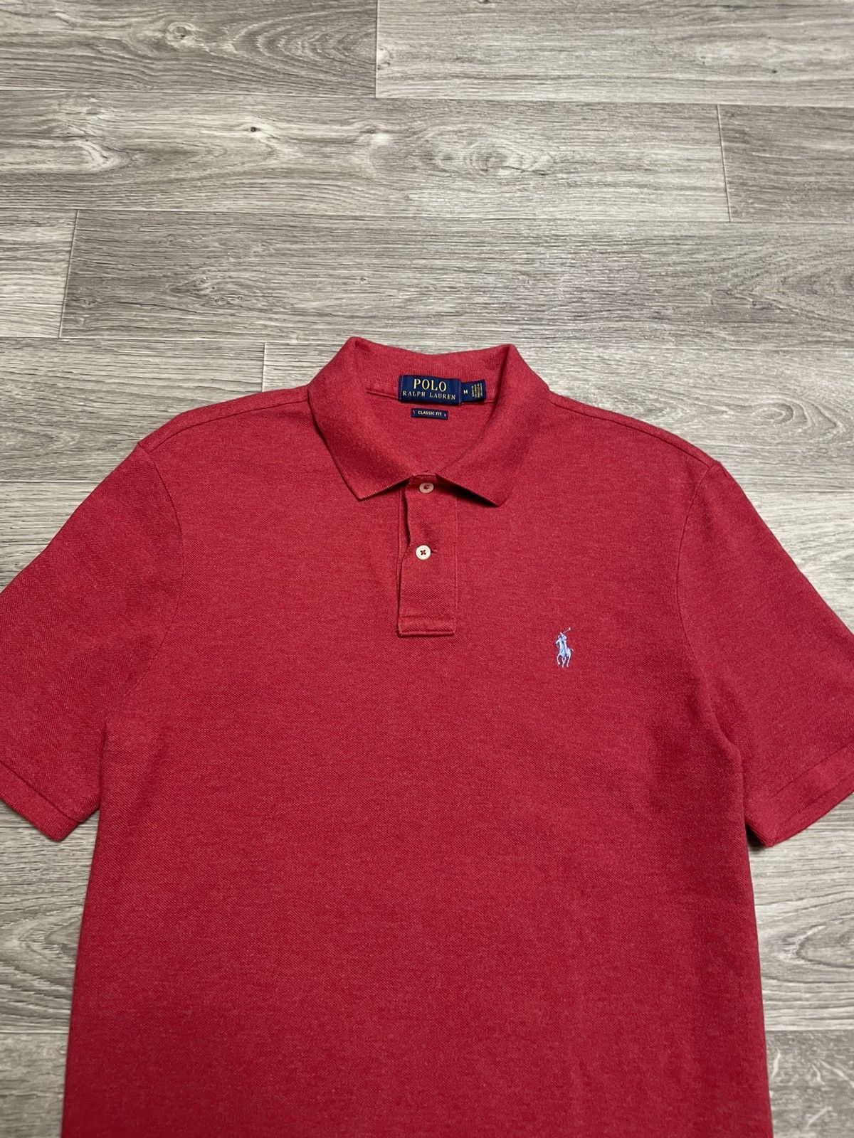 Polo Ralph Lauren Vintage Polo Ralph Lauren Basic Red Polo Shirt Old Money Size US M / EU 48-50 / 2 - 2 Thumbnail